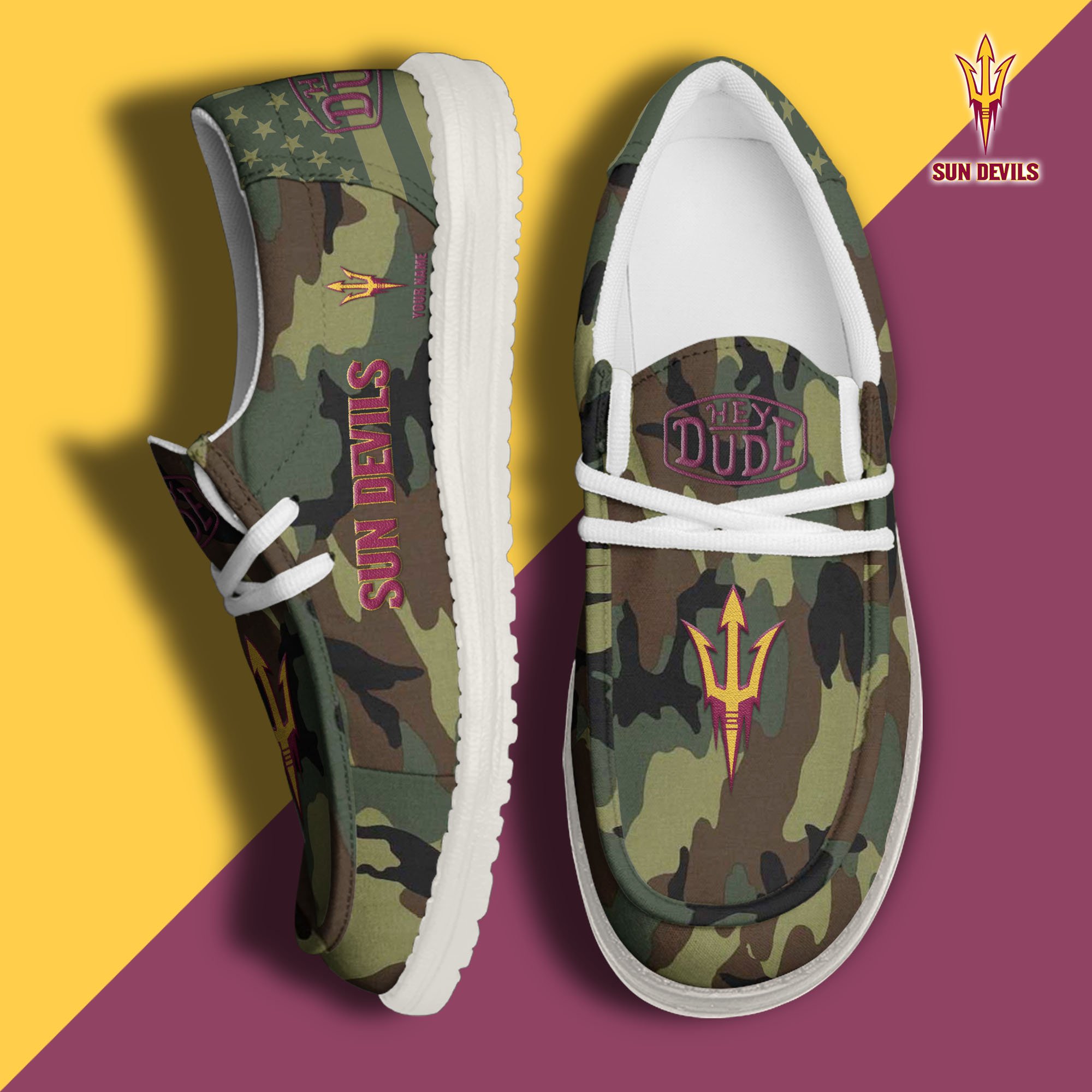 Arizona State Sun Devils Personalized Hey Dude Shoes For Men And Women ST8084