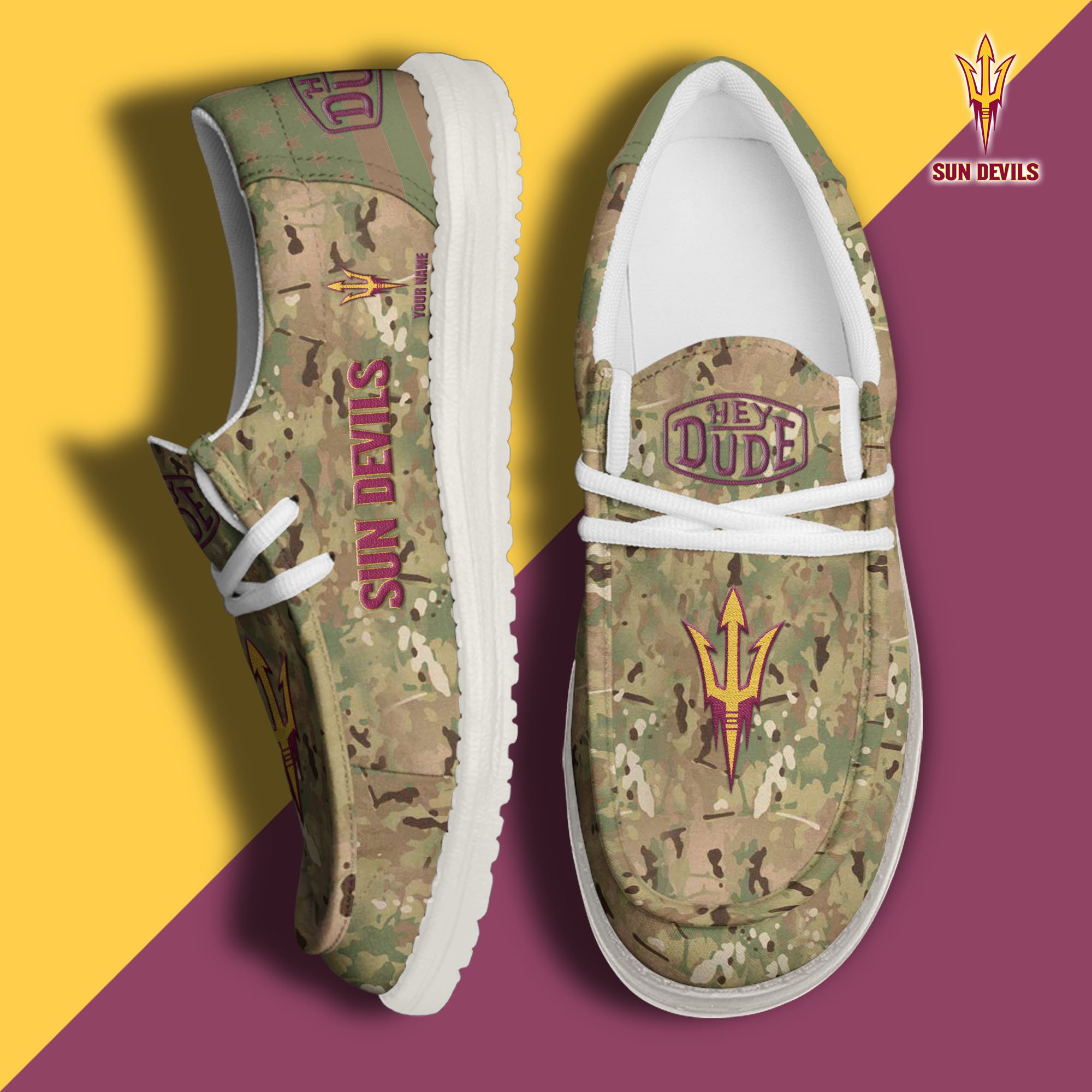 Arizona State Sun Devils Personalized Hey Dude Shoes For Men And Women ST8171