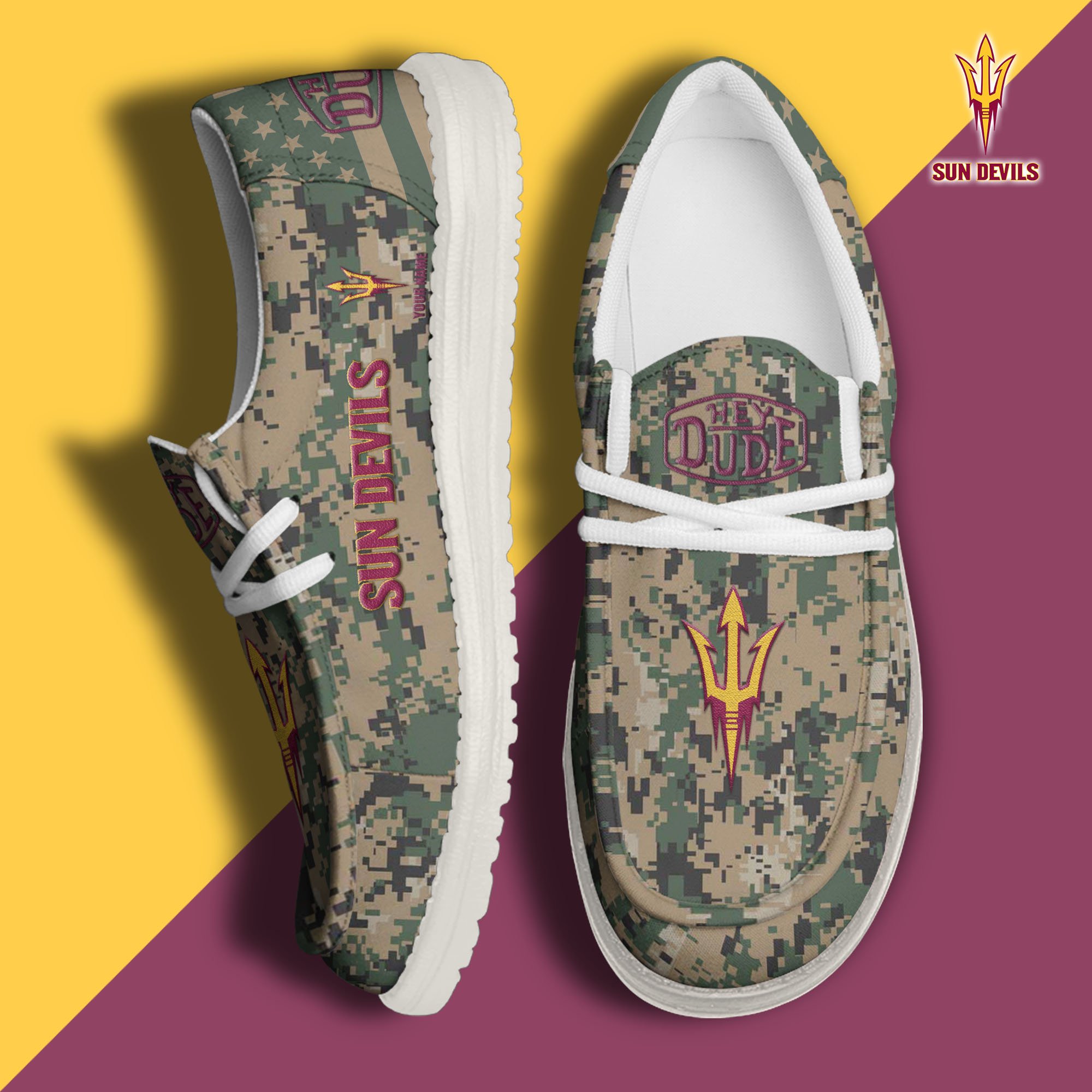 Arizona State Sun Devils Personalized Hey Dude Shoes For Men And Women ST8434