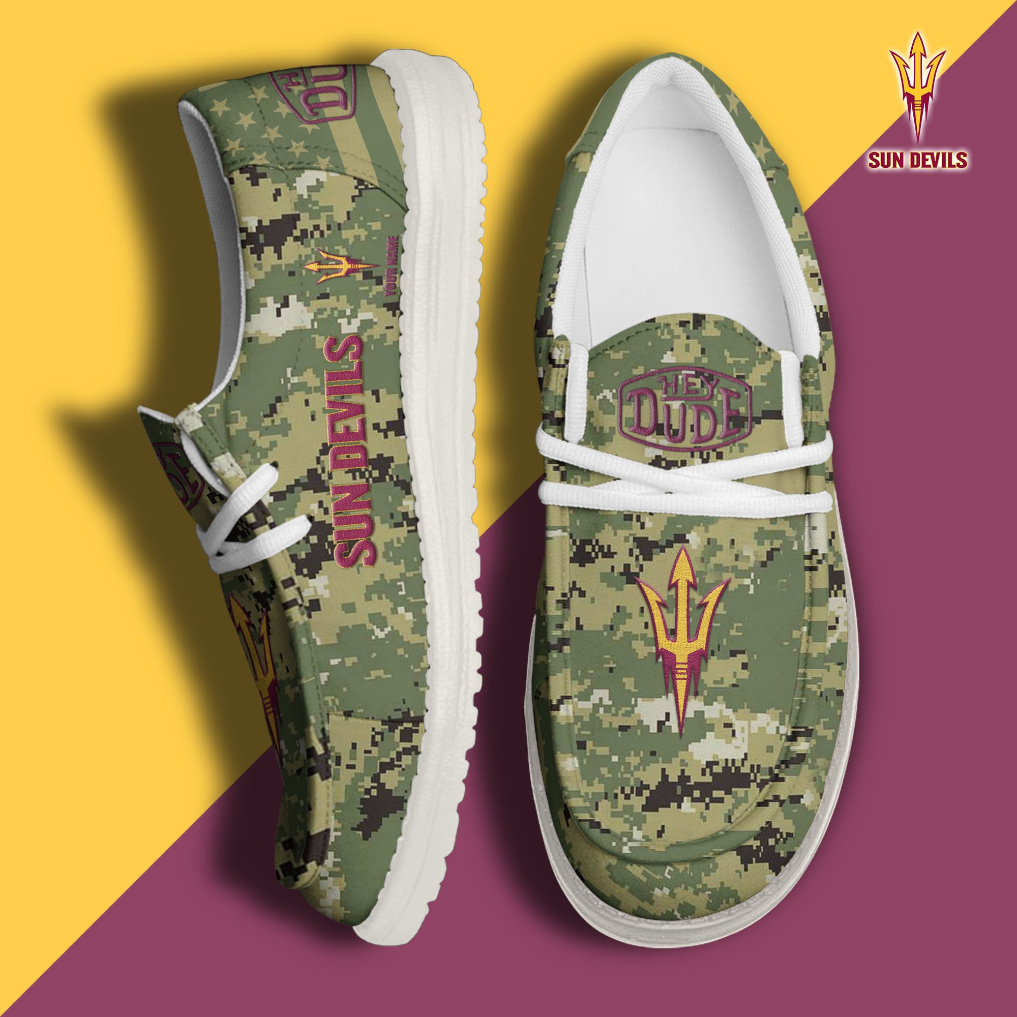 Arizona State Sun Devils Personalized Hey Dude Shoes For Men And Women ST8540