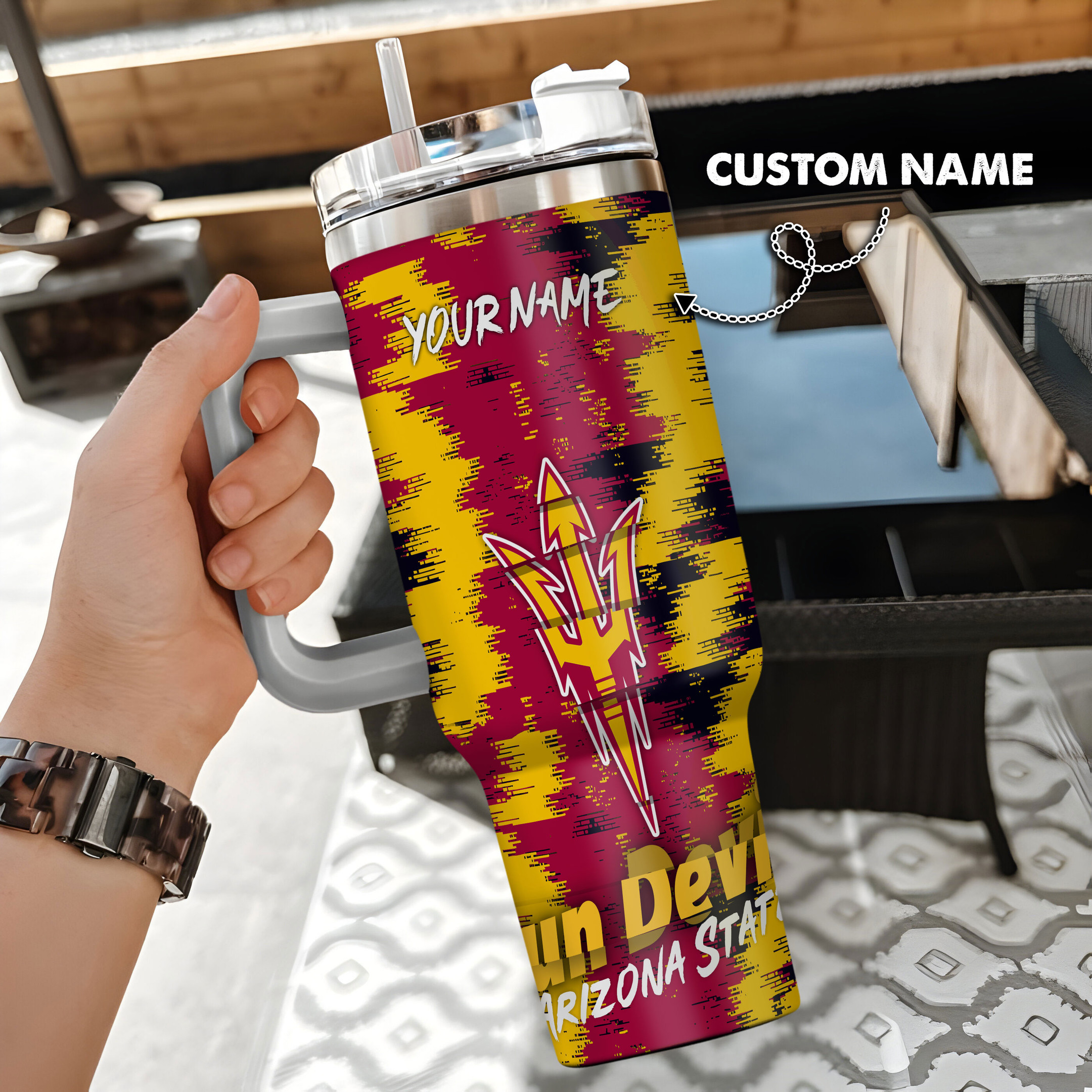 Arizona State Sun Devils Stanley Tumbler Personalized Name St1444
