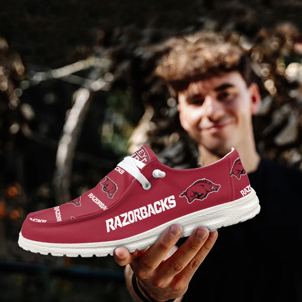 Arkansas Razorbacks NCAA Personalized Hey Dude Shoes For Men And Women ST12976
