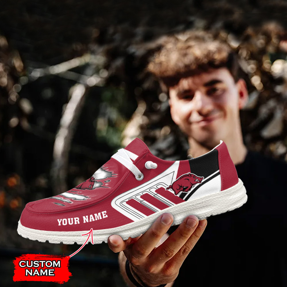 Arkansas Razorbacks NCAA Personalized Hey Dude Shoes For Men And Women ST13336