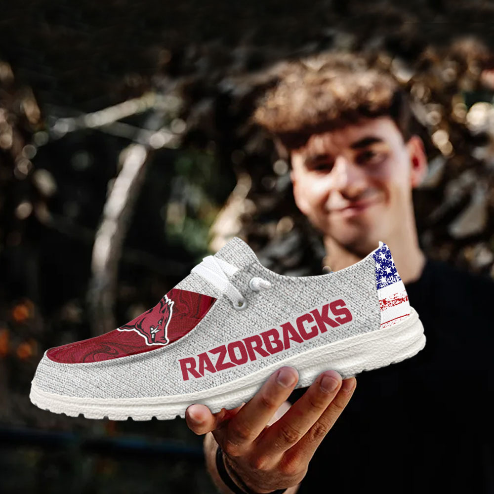 Arkansas Razorbacks NCAA Personalized Hey Dude Shoes For Men And Women ST13428