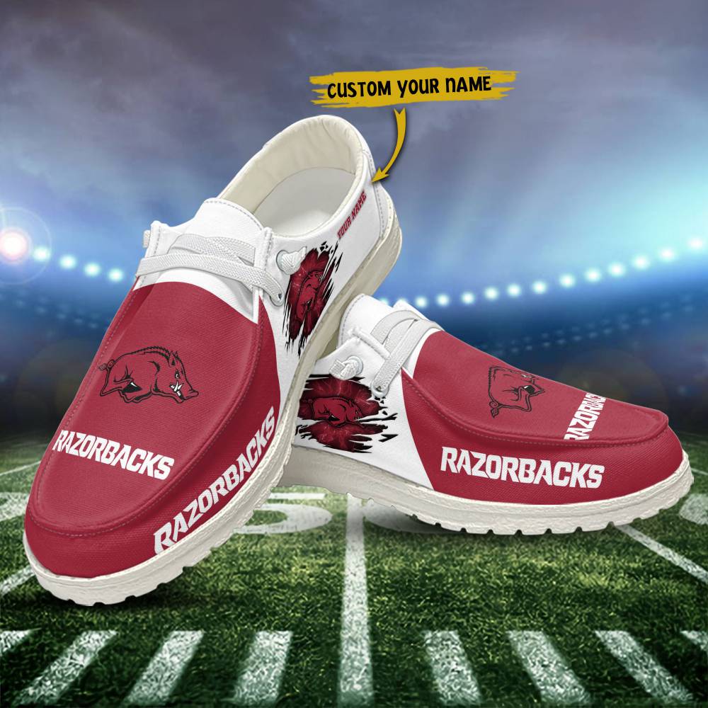 Arkansas Razorbacks NCAA Personalized Hey Dude Shoes For Men And Women ST13853