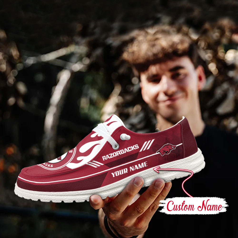 Arkansas Razorbacks NCAA Personalized Hey Dude Shoes For Men And Women ST14290