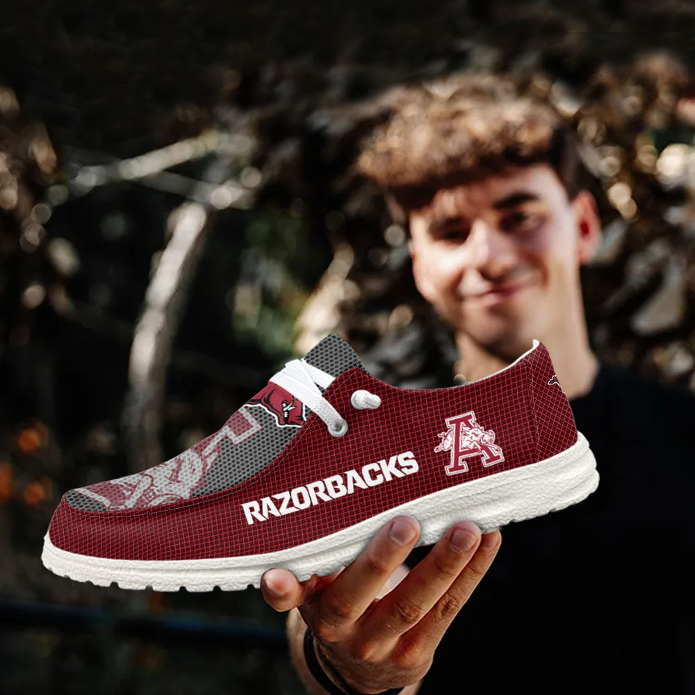 Arkansas Razorbacks NCAA Personalized Hey Dude Shoes For Men And Women ST14305