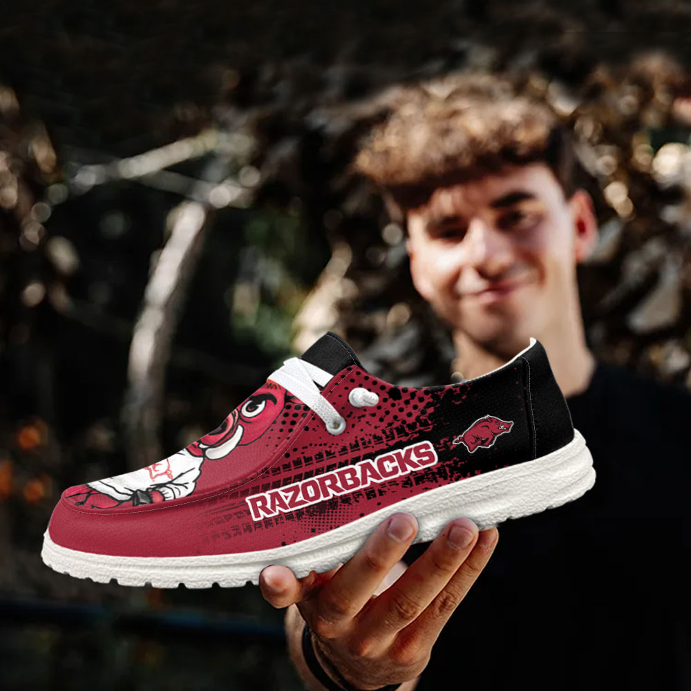 Arkansas Razorbacks NCAA Personalized Hey Dude Shoes For Men And Women ST14394