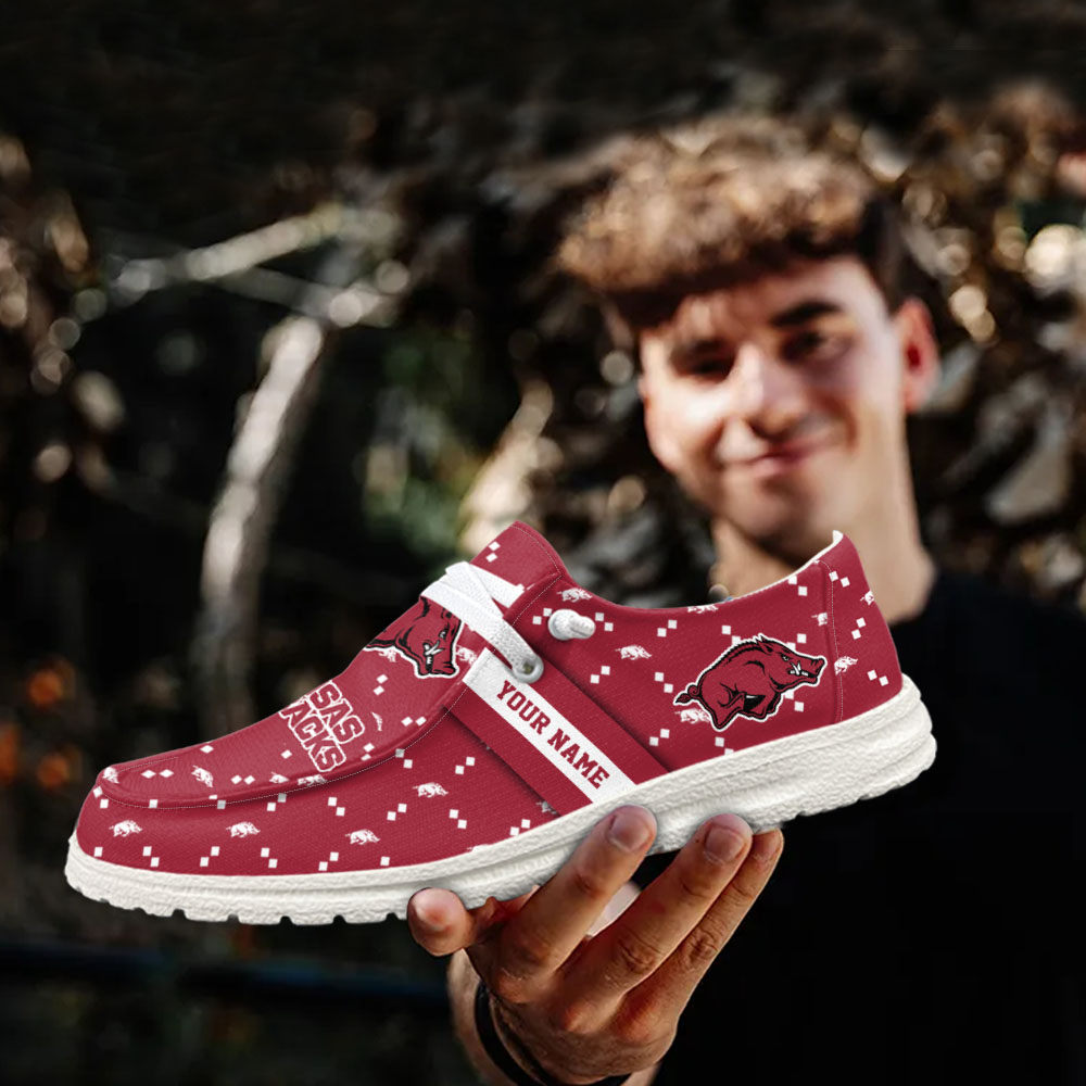 Arkansas Razorbacks Personalized Hey Dude Shoes For Men And Women ST10516