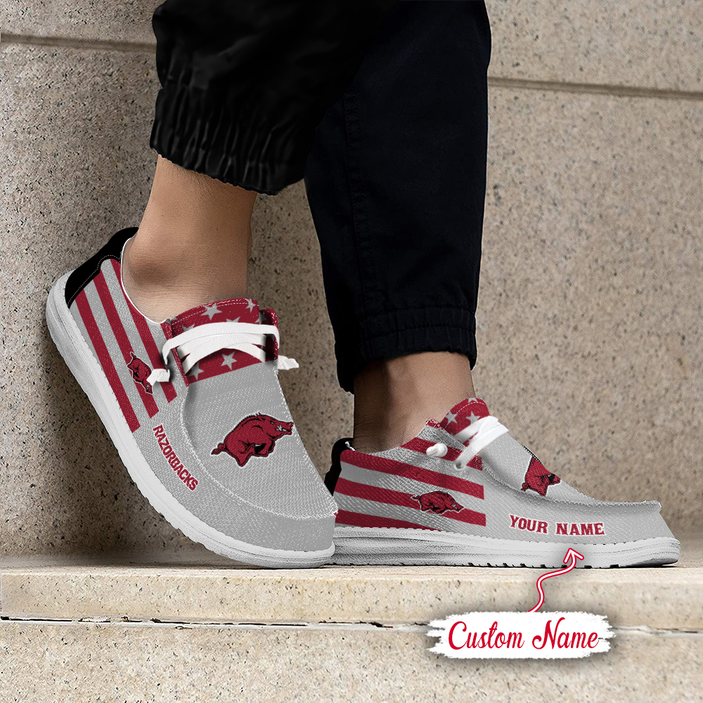 Arkansas Razorbacks Personalized Hey Dude Shoes For Men And Women ST10697