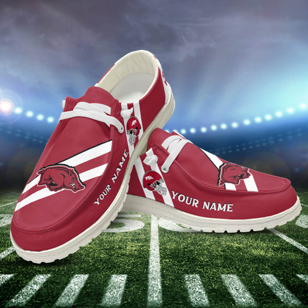Arkansas Razorbacks Personalized Hey Dude Shoes For Men And Women ST16196