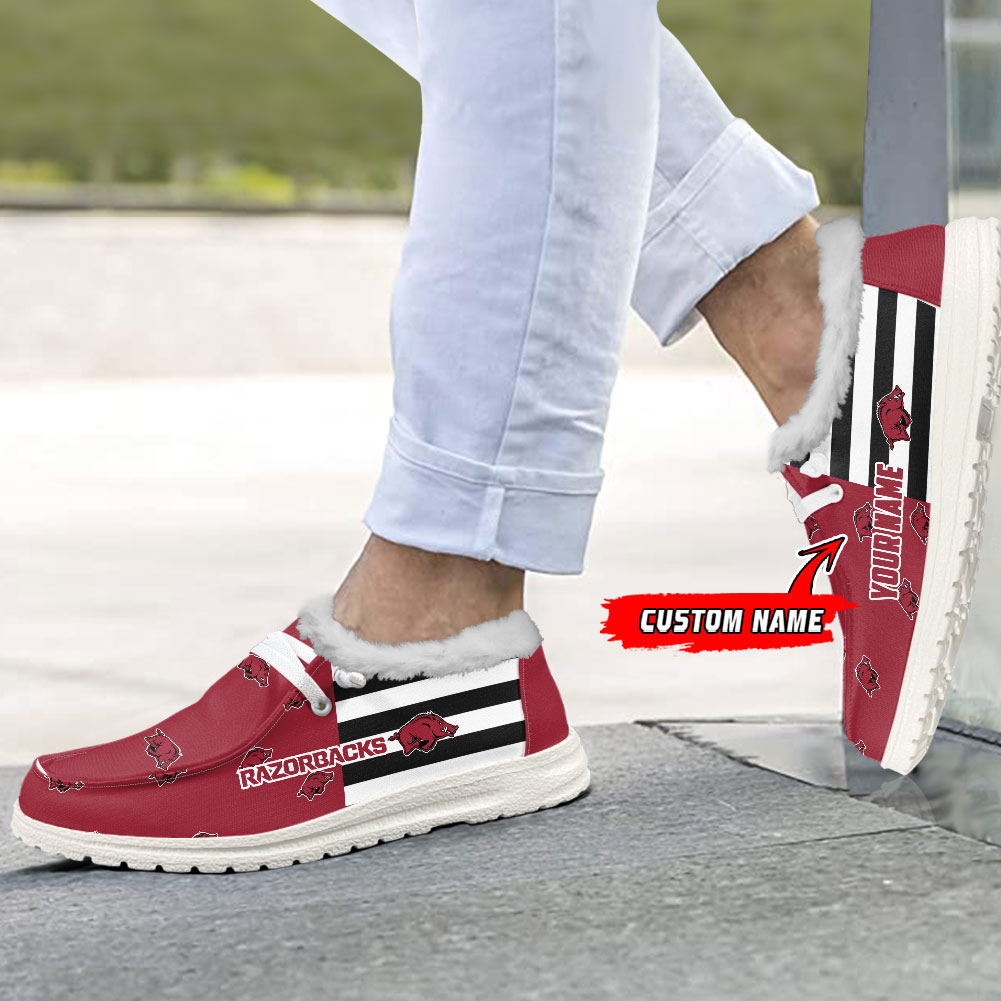 Arkansas Razorbacks Personalized Hey Dude Shoes For Men And Women ST3885