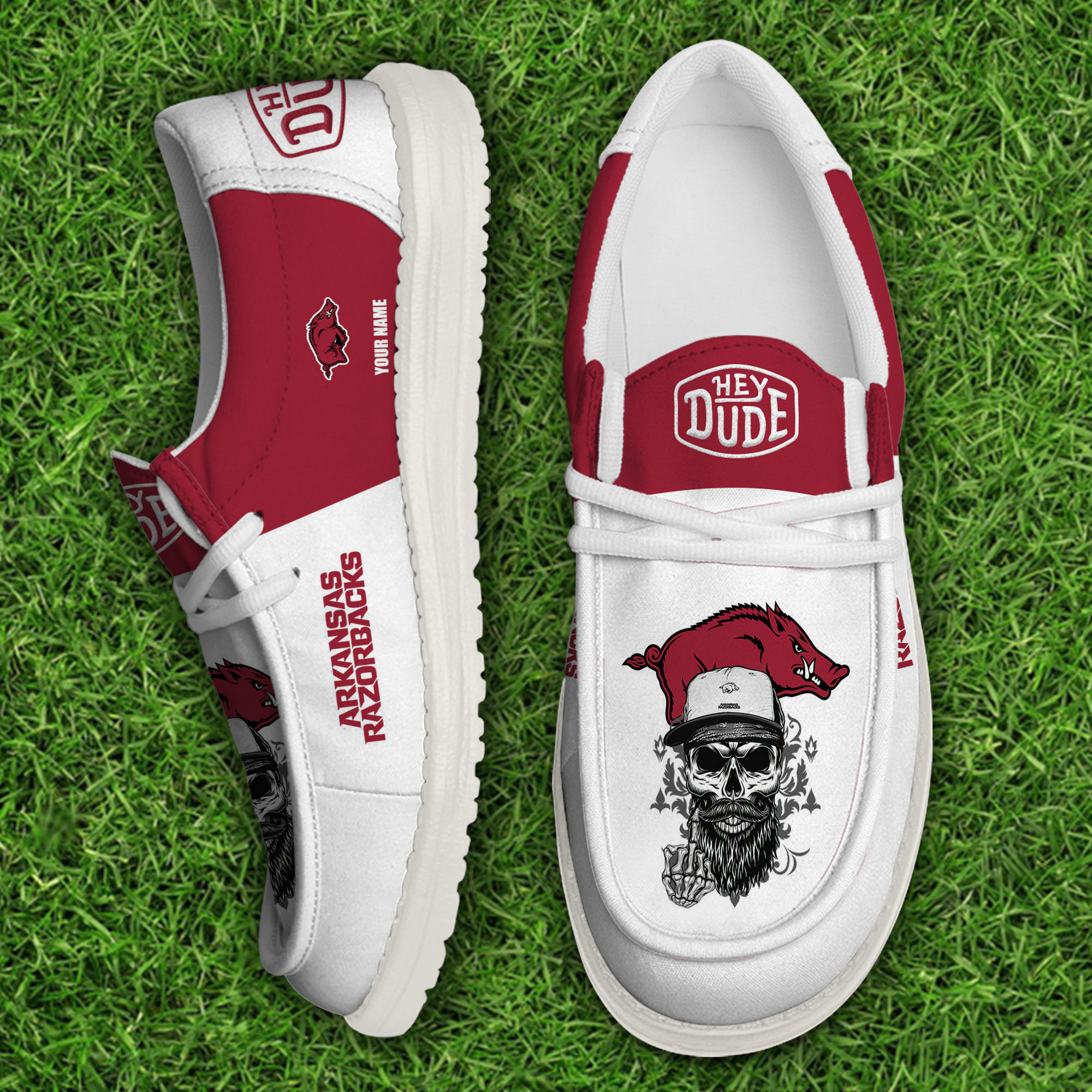Arkansas Razorbacks Personalized Hey Dude Shoes For Men And Women ST4916
