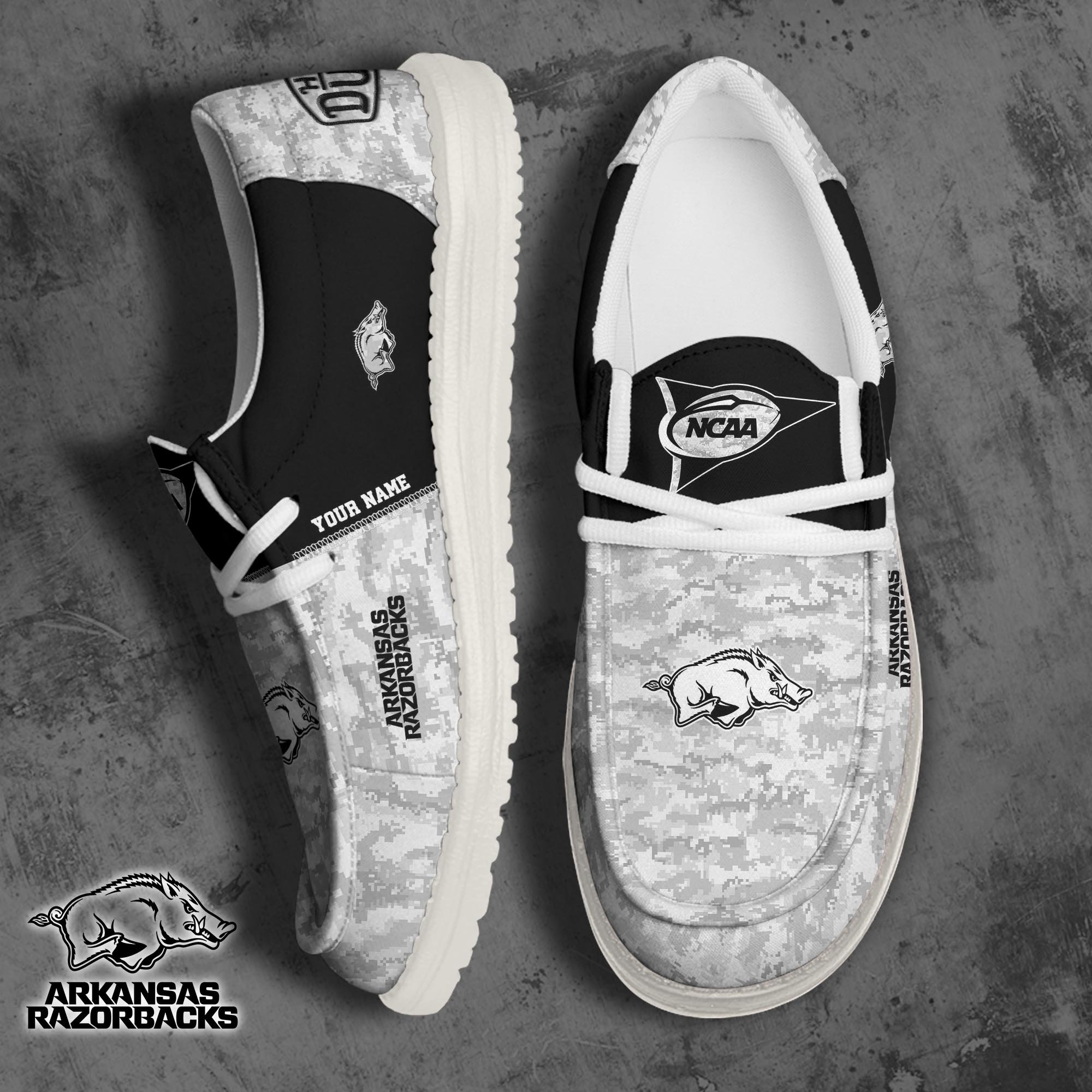 Arkansas Razorbacks Personalized Hey Dude Shoes For Men And Women ST6288