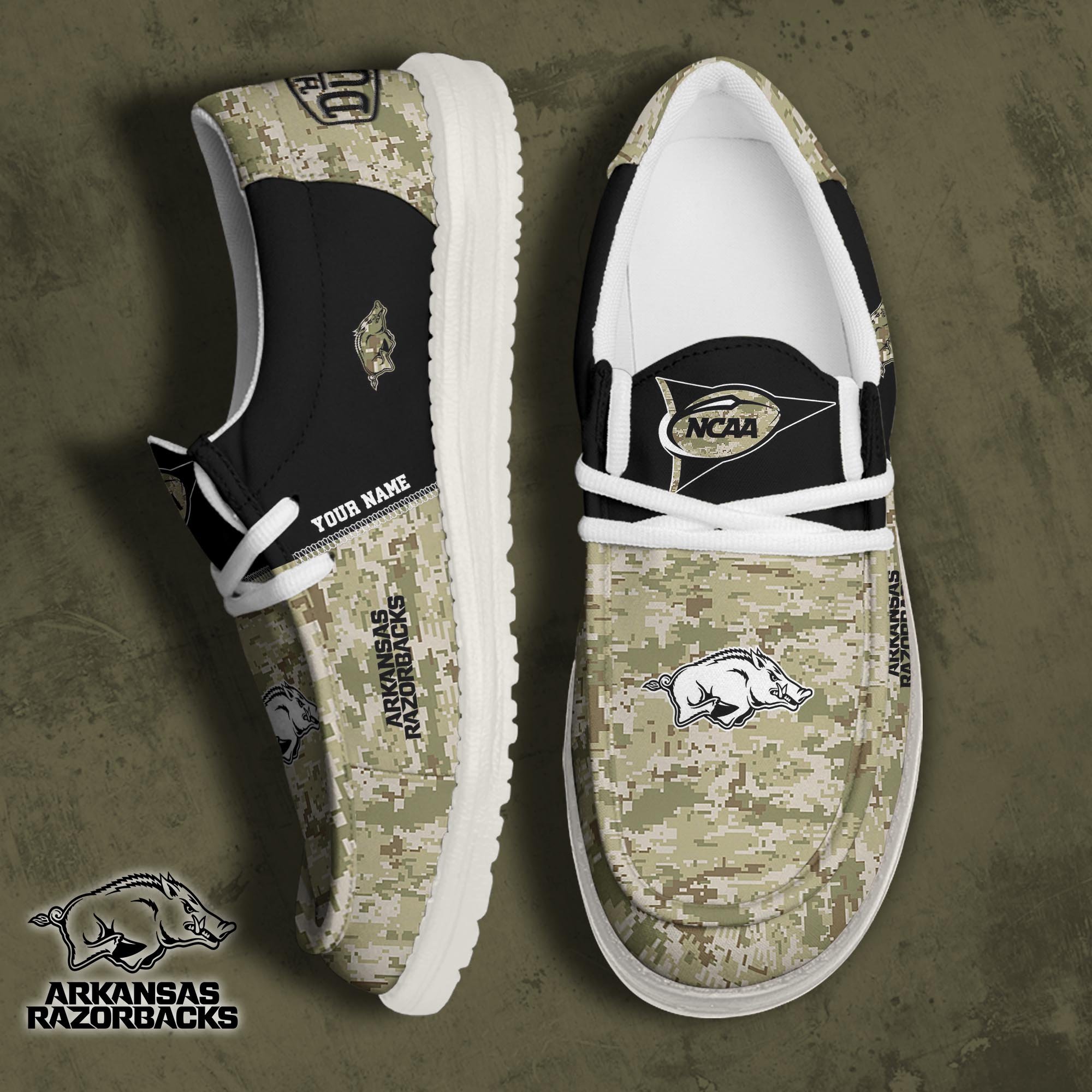 Arkansas Razorbacks Personalized Hey Dude Shoes For Men And Women ST6754