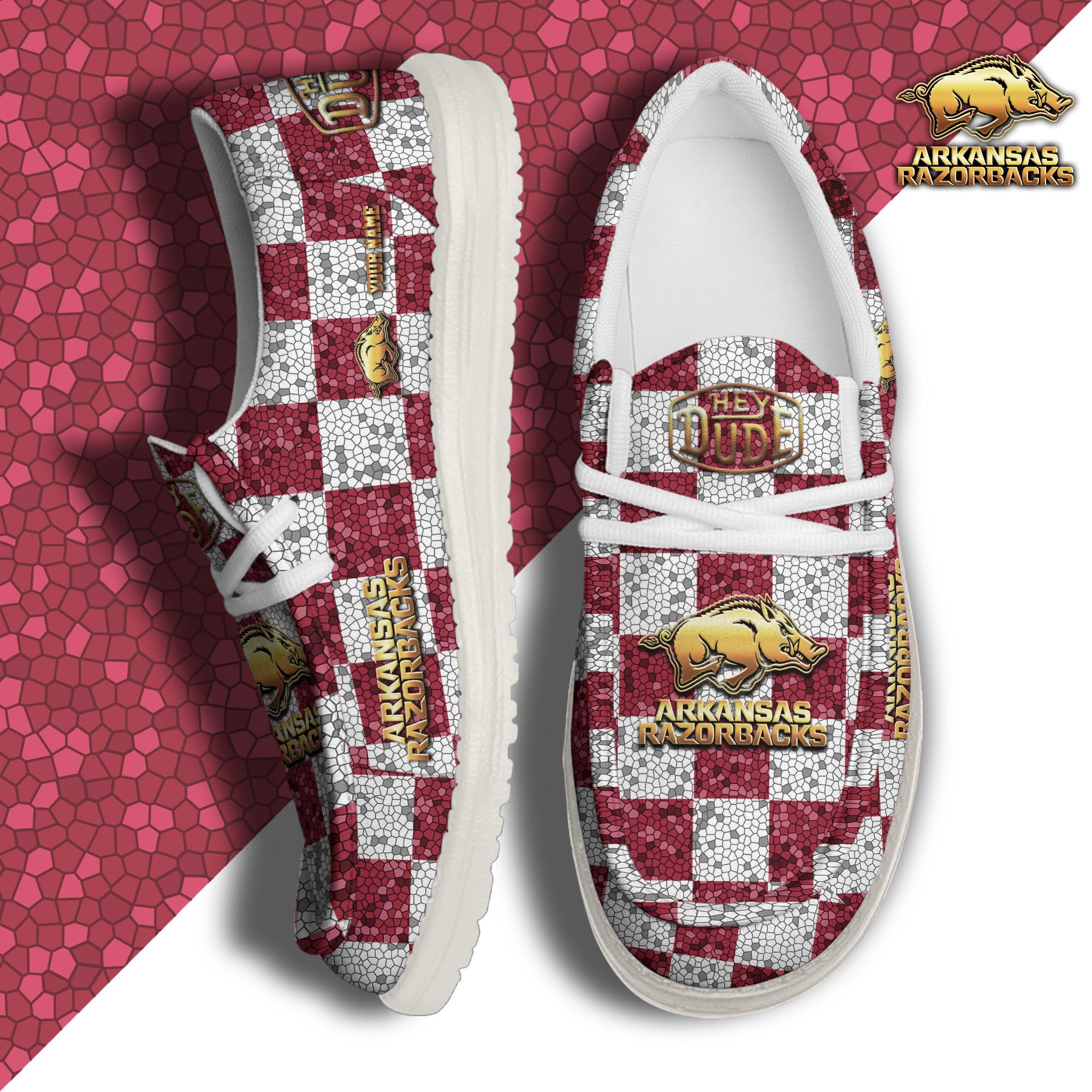 Arkansas Razorbacks Personalized Hey Dude Shoes For Men And Women ST6817