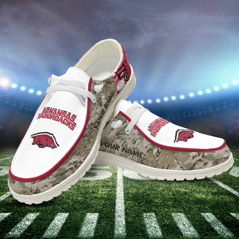 Arkansas Razorbacks Personalized Hey Dude Shoes For Men And Women ST7804