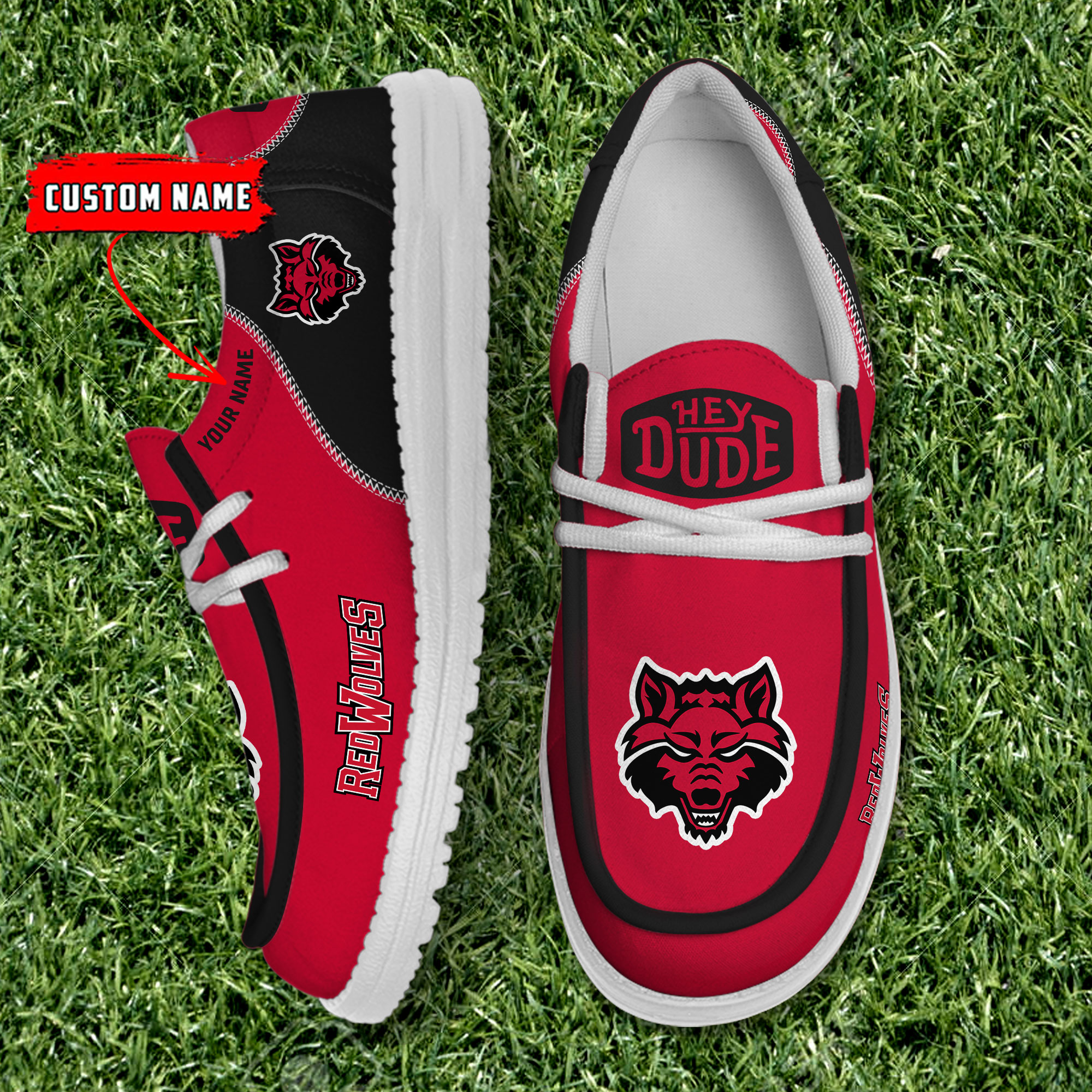 Arkansas State Red Wolves Personalized Hey Dude Shoes For Men And Women ST5476