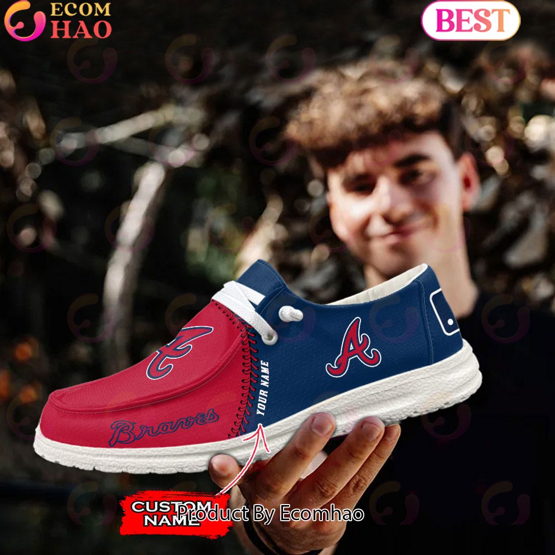 Atlanta Braves Personalized Hey Dude Shoes For Men And Women ST4266
