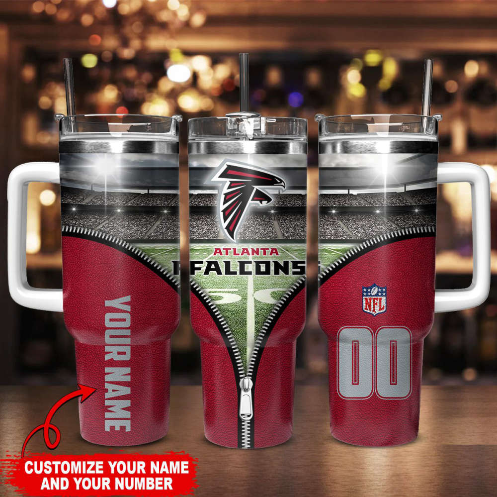Atlanta Falcons NFL Stanley Tumbler With Handle Personalized Name St6737