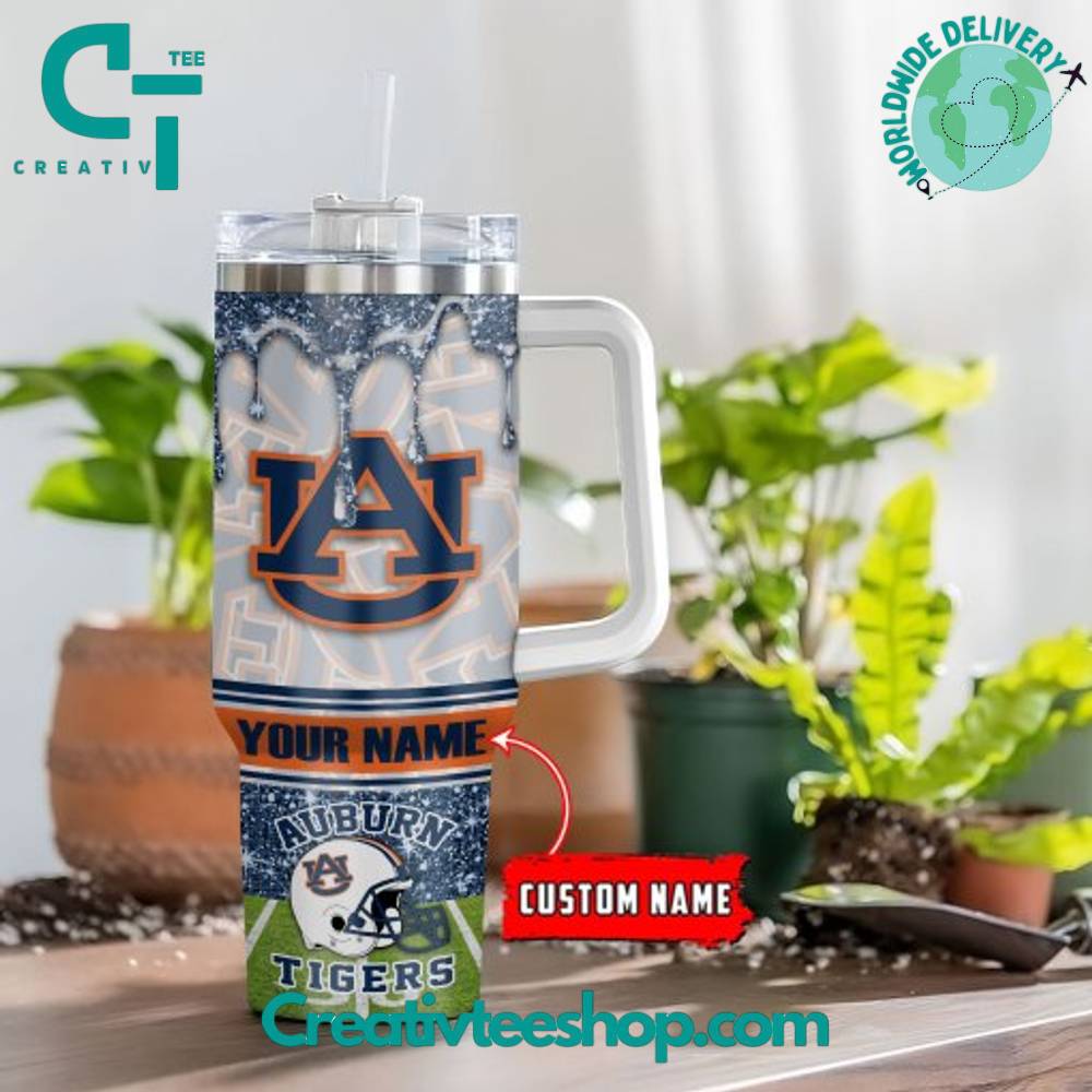 Auburn Tigers NCAA Stanley Tumbler With Handle Personalized Name St4633