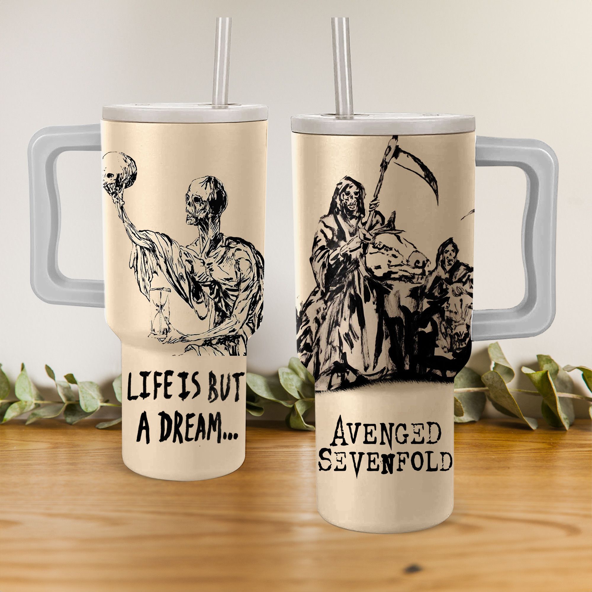 Avenged Sevenfold Music Stanley Tumbler With Handle Personalized Name St7674