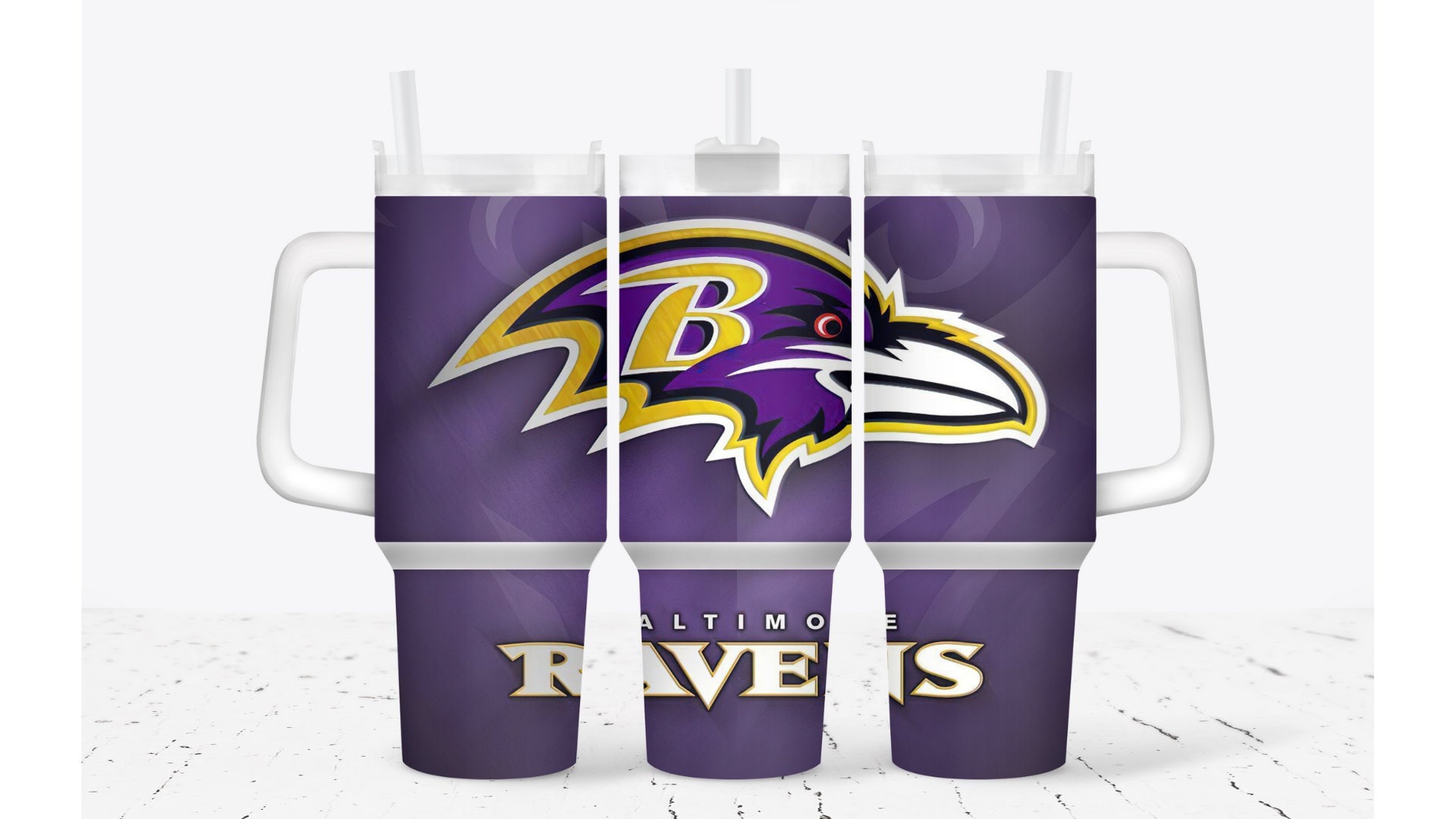 Baltimore Ravens Football NFL Stanley Tumbler With Handle Personalized Name St6987