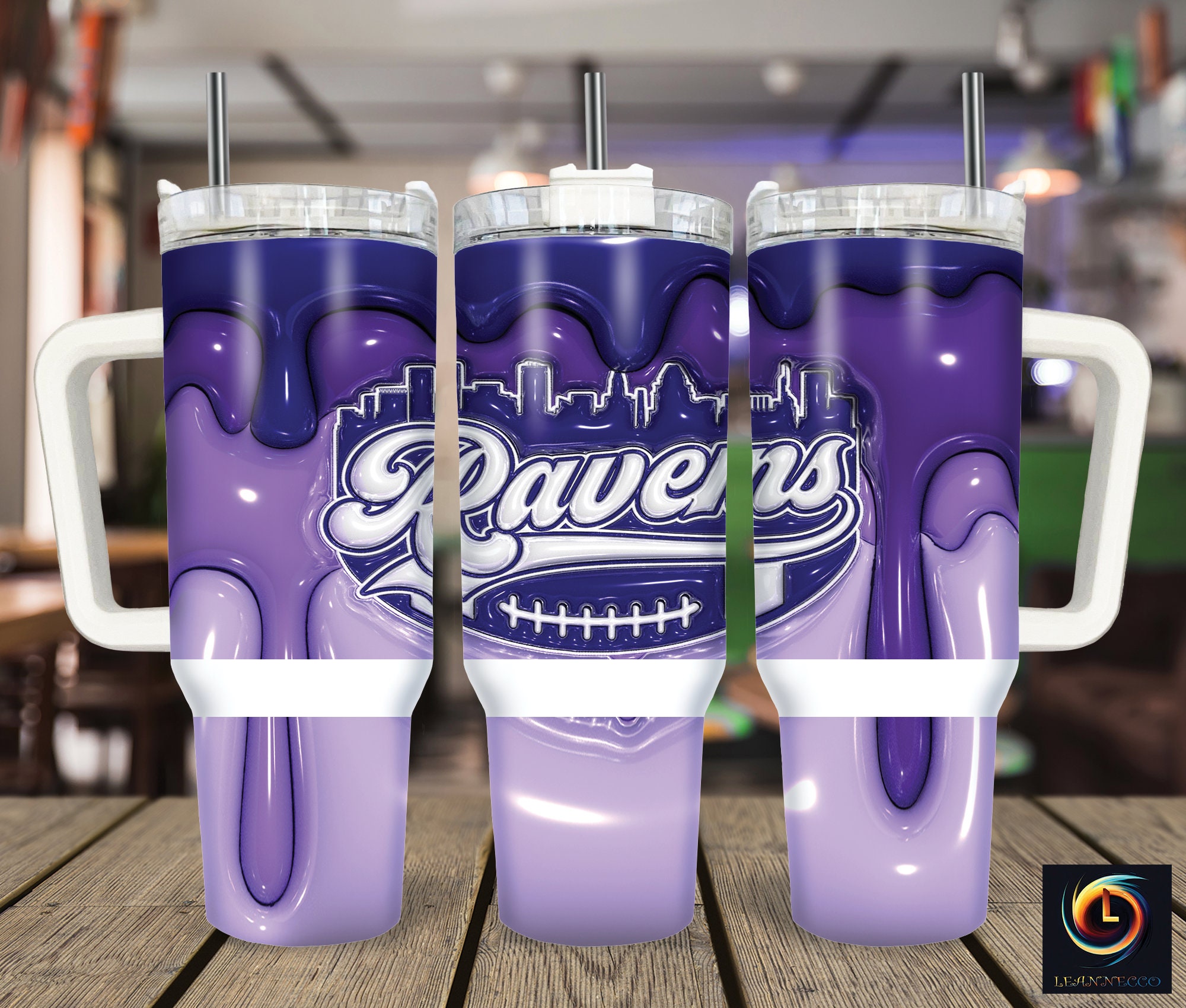 Baltimore Ravens NFL Stanley Tumbler With Handle Personalized Name St9403