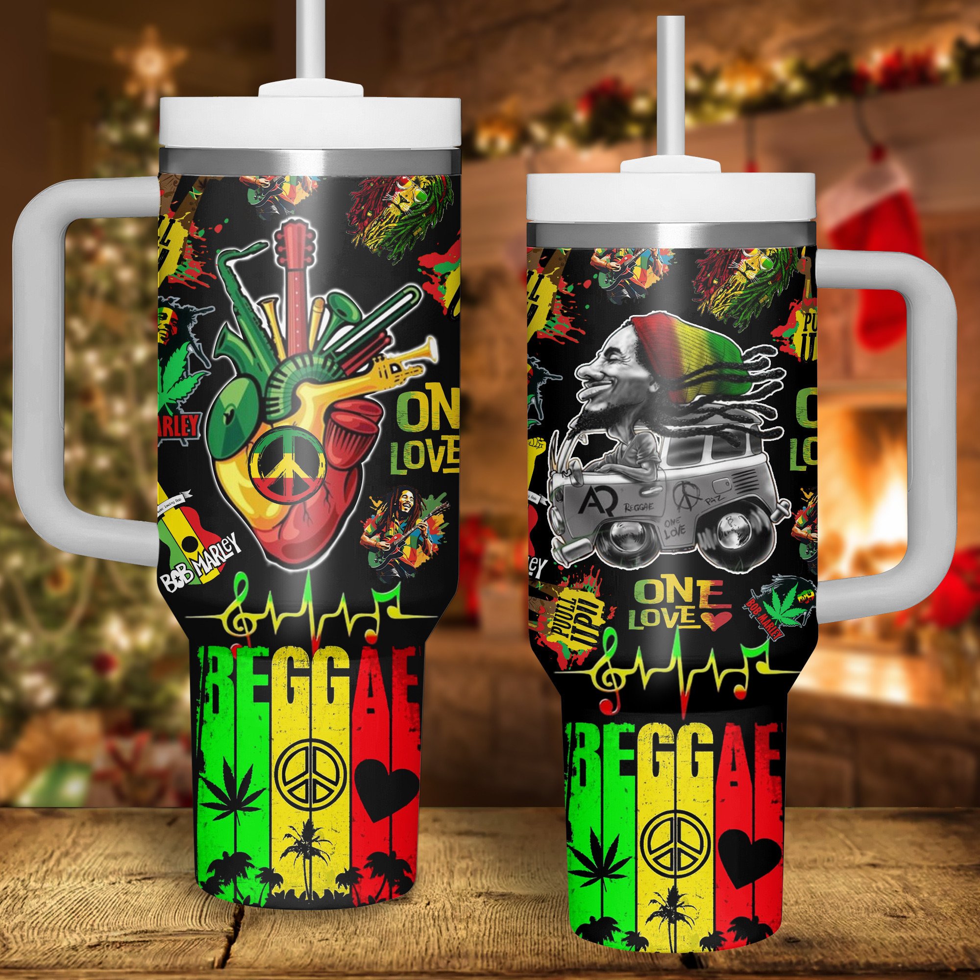 Bob Marley Music Stanley Tumbler With Handle Personalized Name St8461