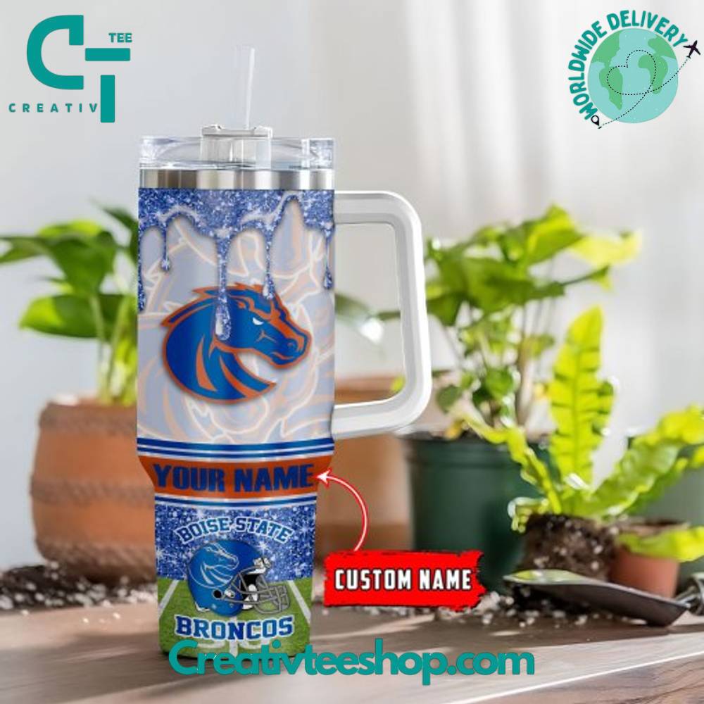 Boise State Broncos NCAA Stanley Tumbler With Handle Personalized Name St5252