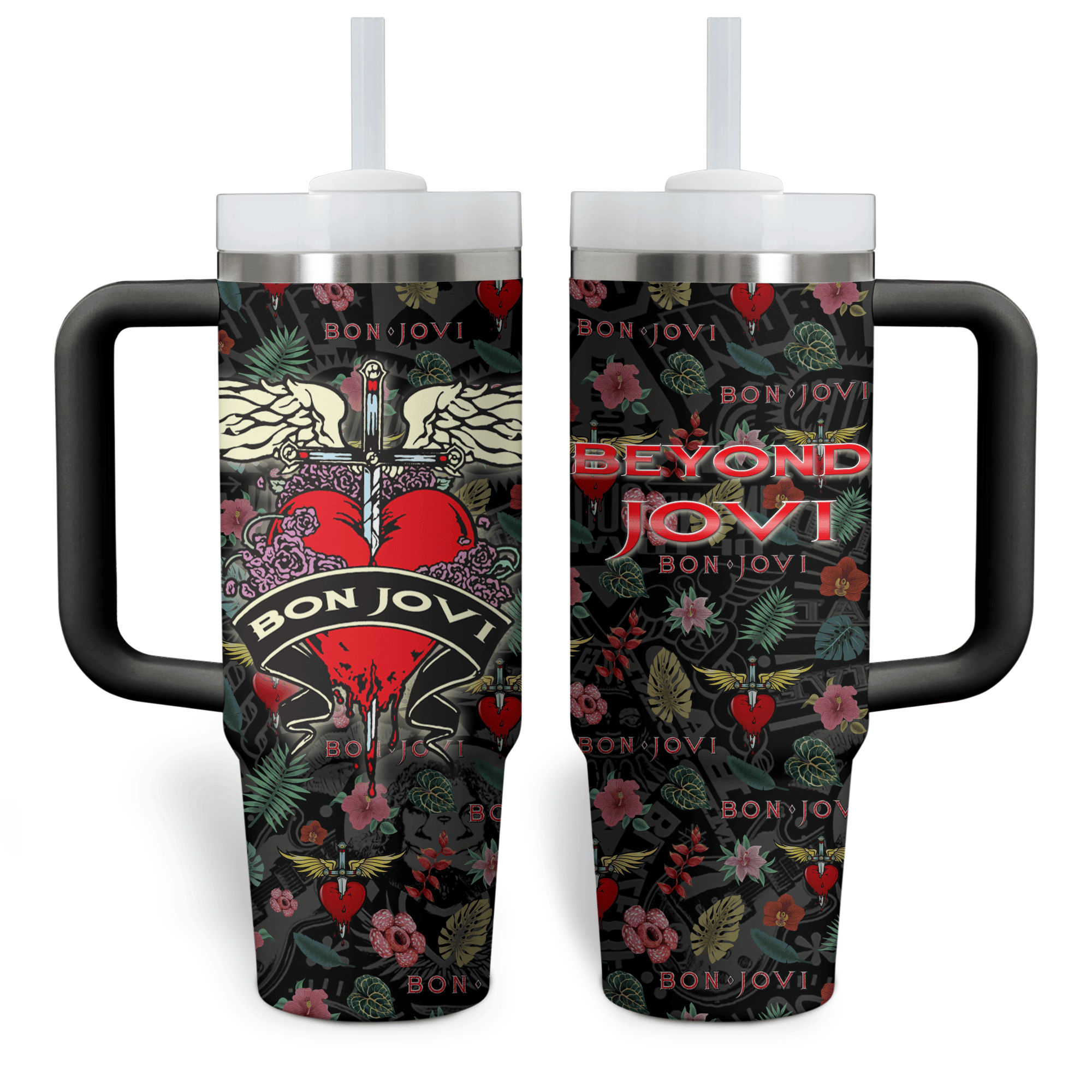 Bon Jovi Music Stanley Tumbler With Handle Personalized Name St5327