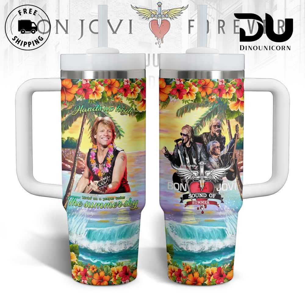 Bon Jovi Music Stanley Tumbler With Handle Personalized Name St6813