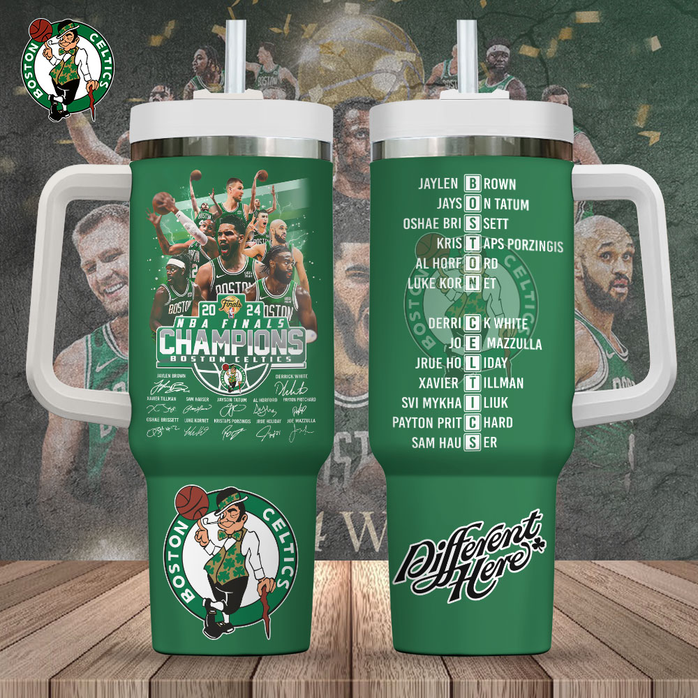 Boston Celtics NBA Stanley Tumbler With Handle Personalized Name St3299