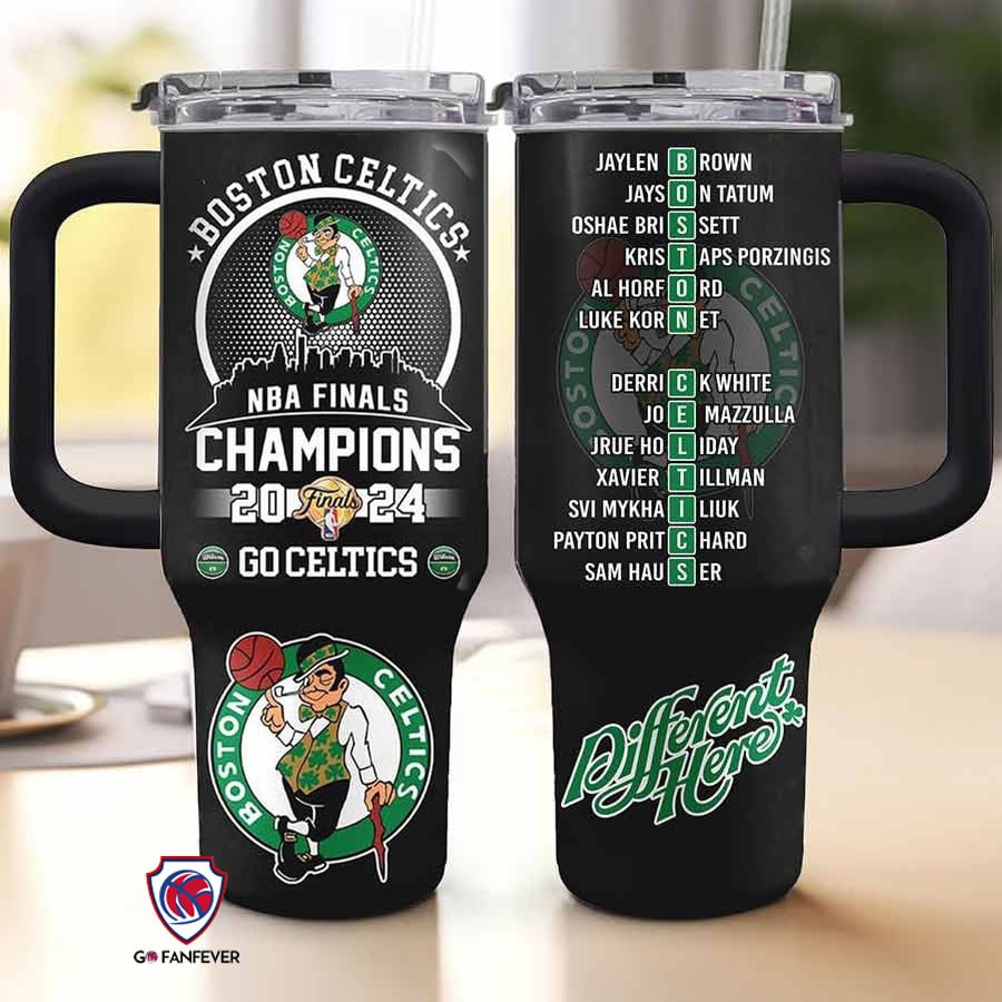 Boston Celtics NBA Stanley Tumbler With Handle Personalized Name St8519