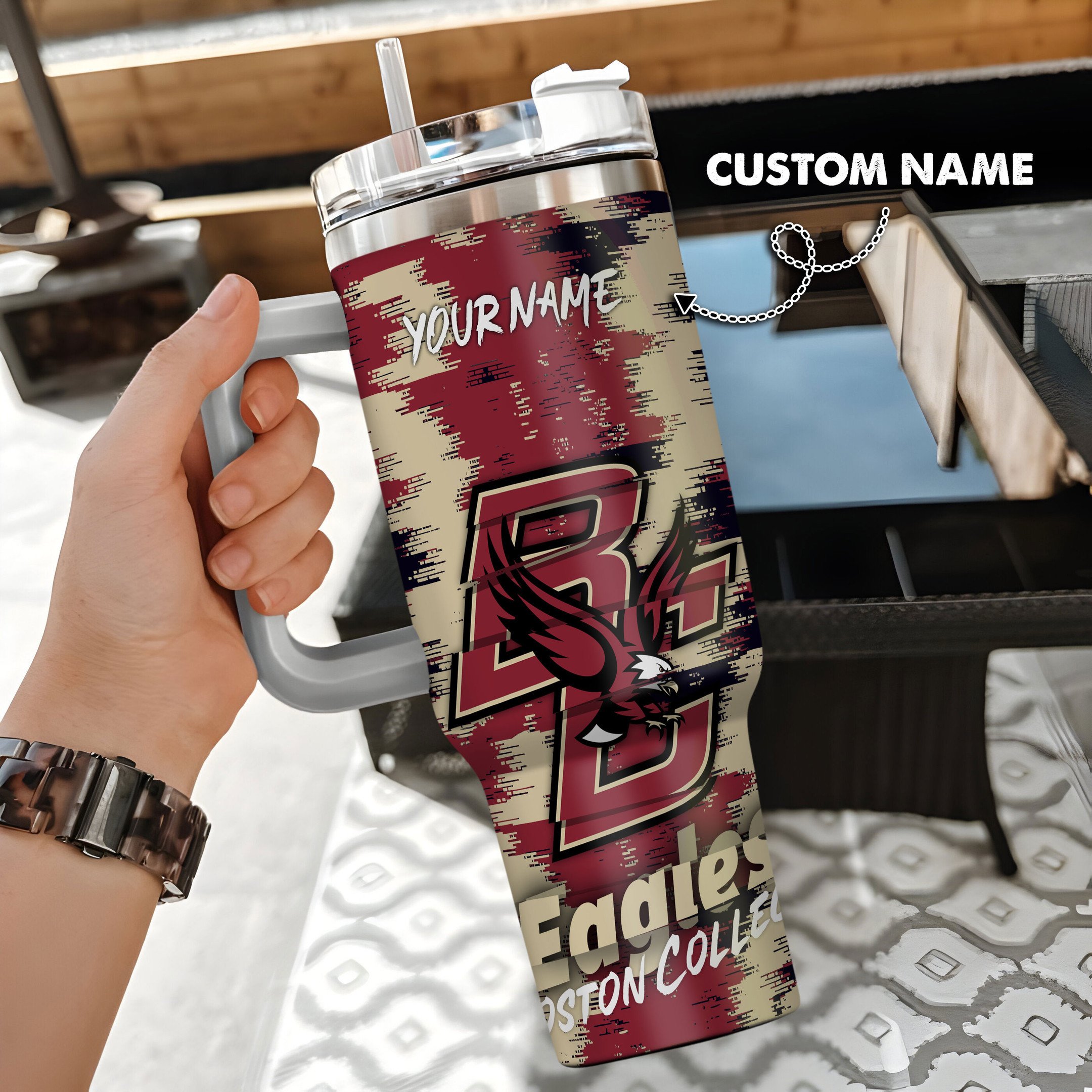 Boston College Eagles Stanley Tumbler Personalized Name St4570