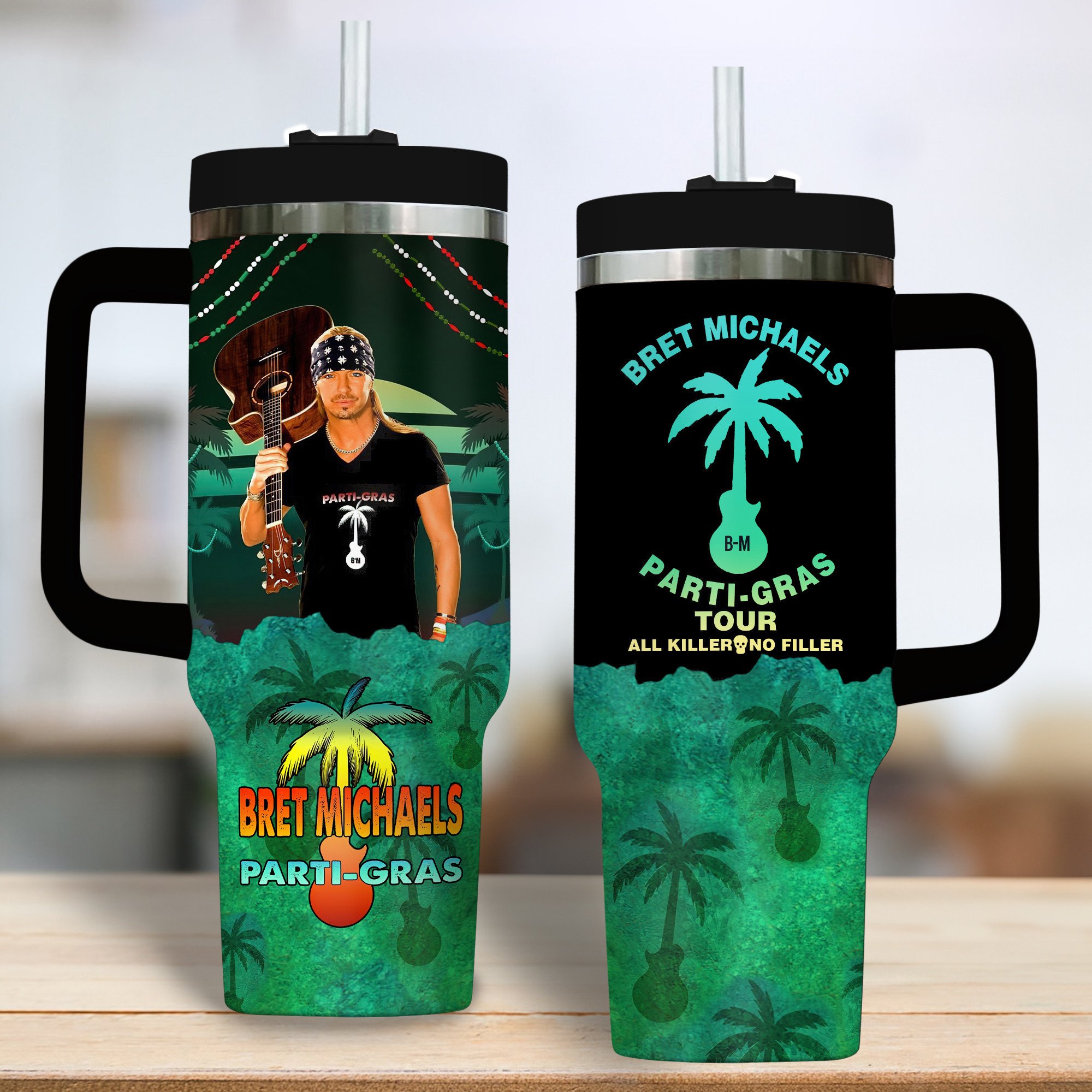 Bret Michaels Music Stanley Tumbler With Handle Personalized Name St7960