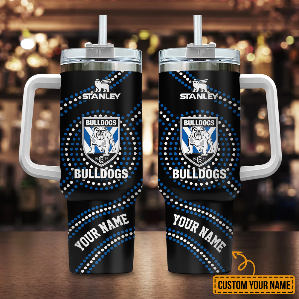 Canterbury-Bankstown Bulldogs NRL Stanley Tumbler With Handle Personalized Name St1443