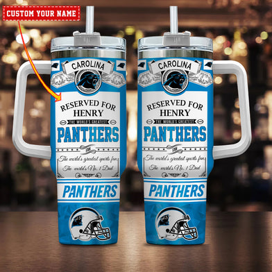 Carolina Panthers NFL Stanley Tumbler With Handle Personalized Name St8137