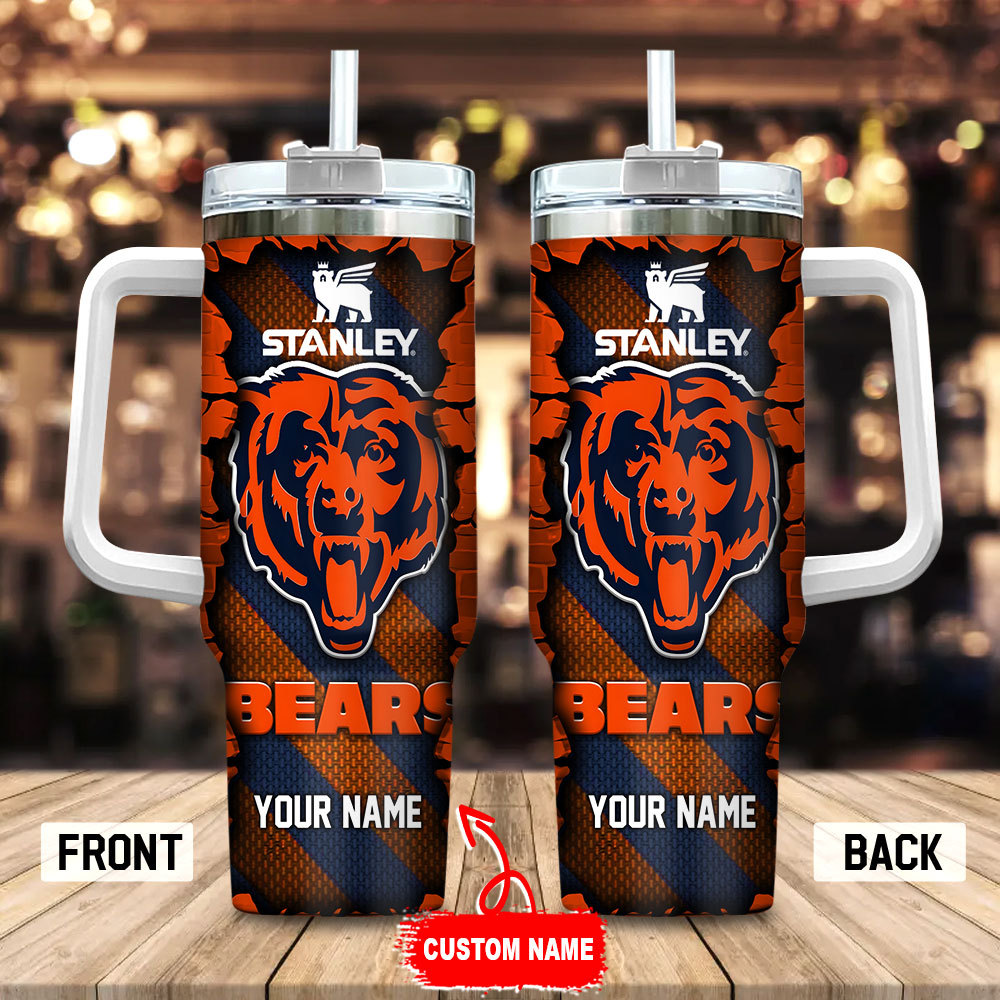 Chicago Bears NFL Stanley Tumbler With Handle Personalized Name St3123