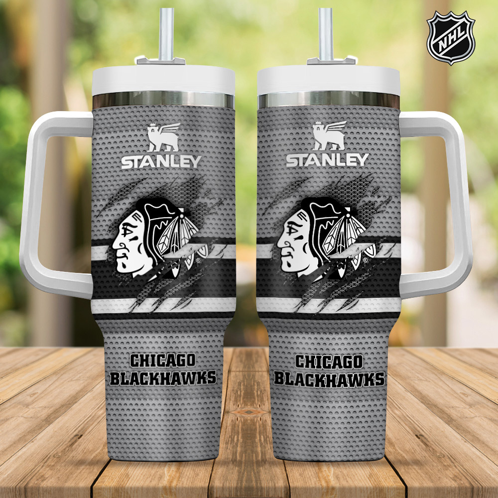 Chicago Blackhawks NHL Stanley Tumbler With Handle Personalized Name St1784