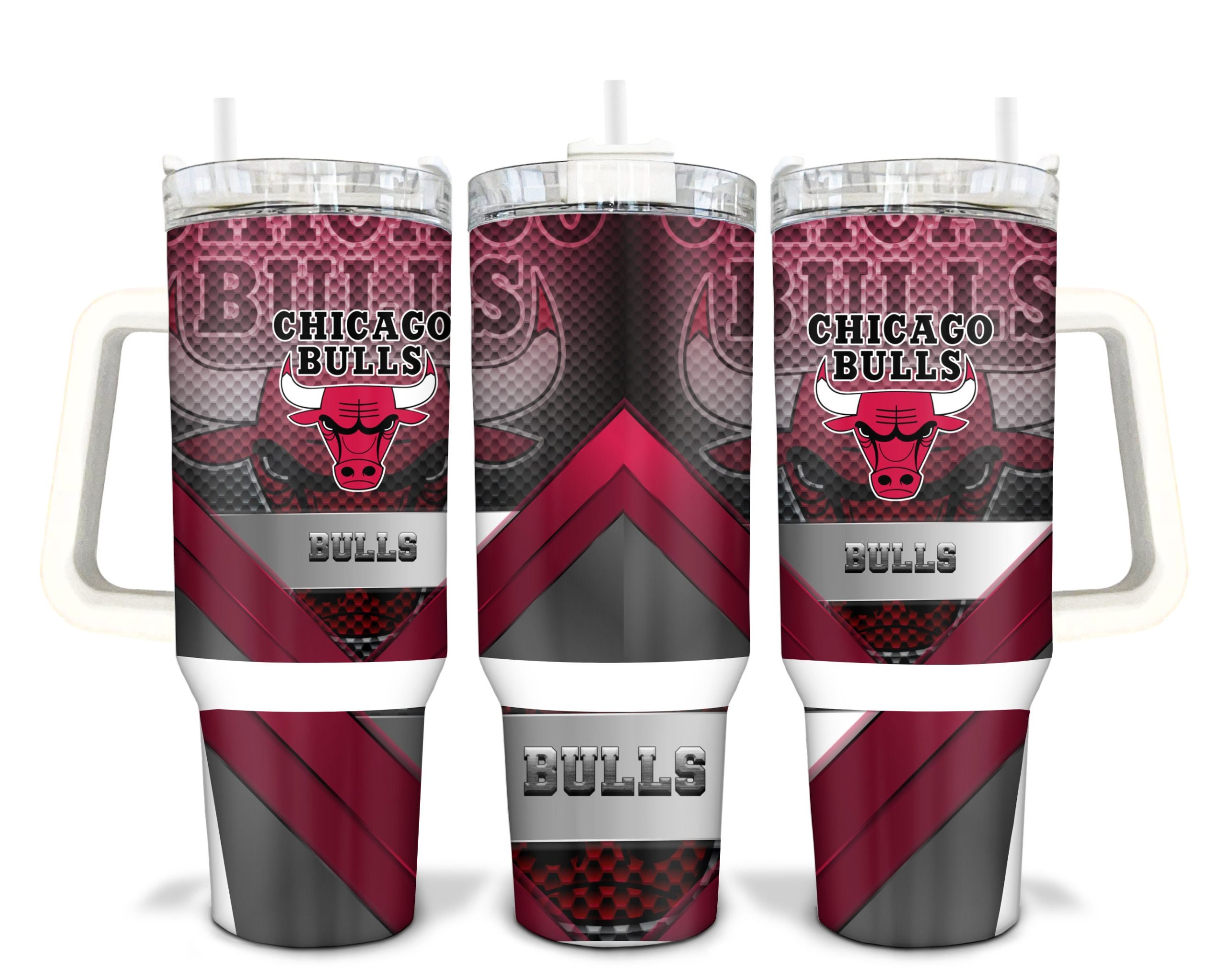 Chicago Bulls NBA Stanley Tumbler With Handle Personalized Name St9769