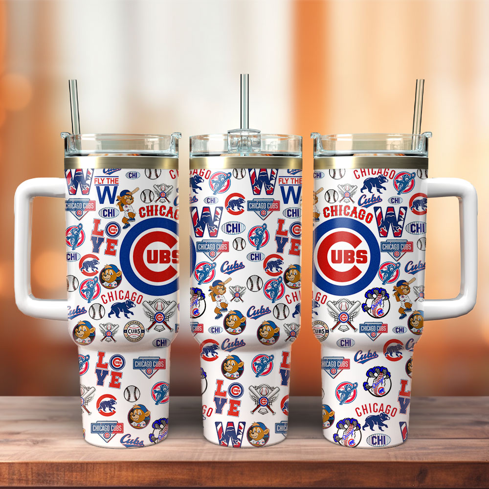 Chicago Cubs MLB Sports Stanley Tumbler With Handle Personalized Name St8704
