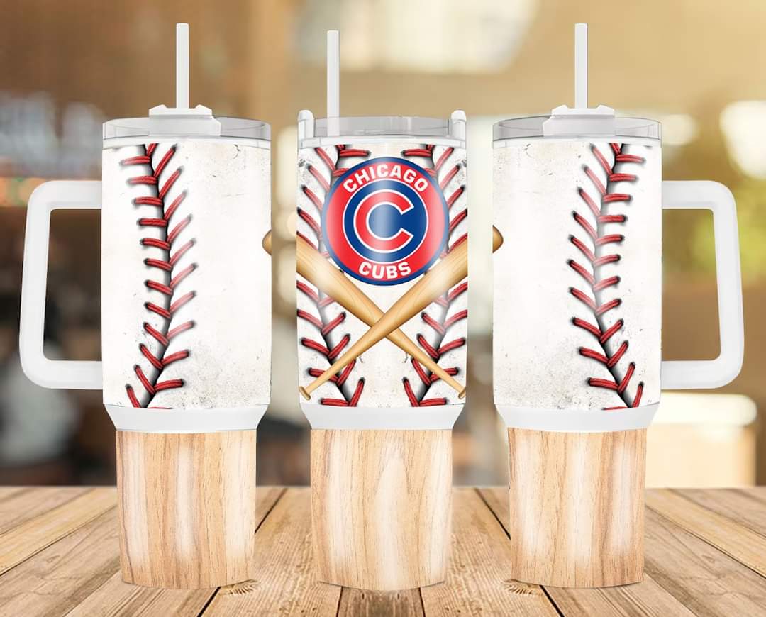 Chicago Cubs MLB Stanley Tumbler With Handle Personalized Name St1515