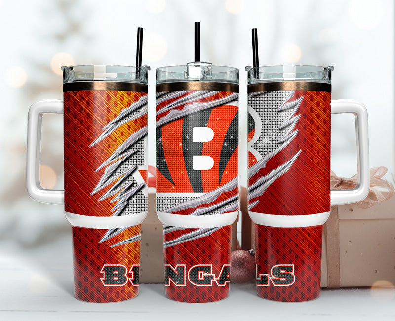 Cincinnati Bengals NFL Stanley Tumbler With Handle Personalized Name St3959