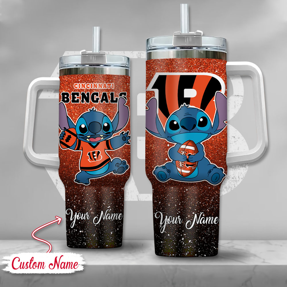 Cincinnati Bengals NFL Stanley Tumbler With Handle Personalized Name St9908