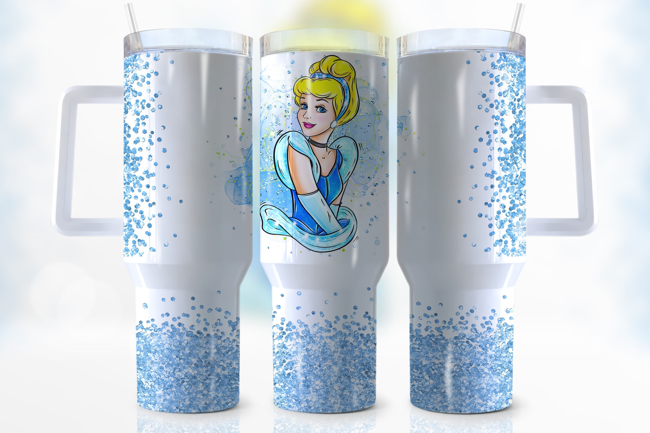 Cinderella Disney Cartoon Stanley Tumbler With Handle Personalized Name St5516