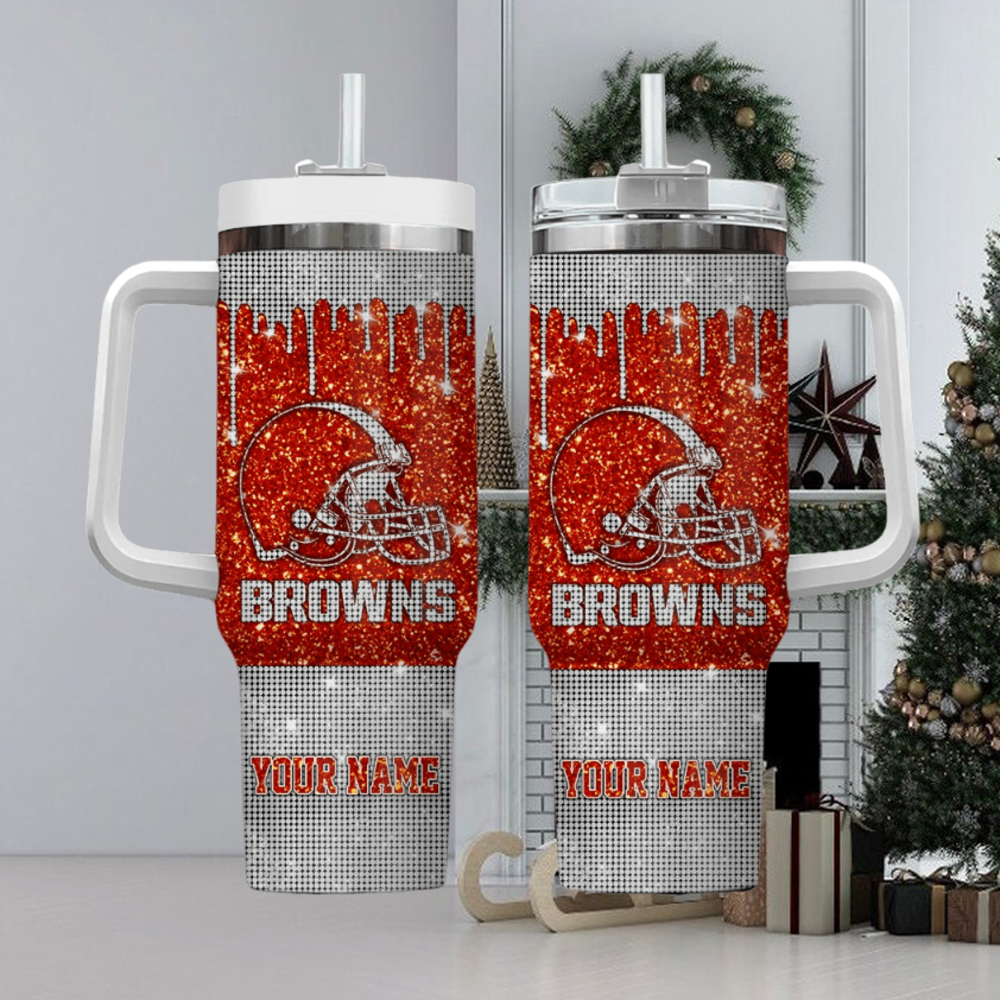 Cleveland Browns NFL Stanley Tumbler With Handle Personalized Name St5611