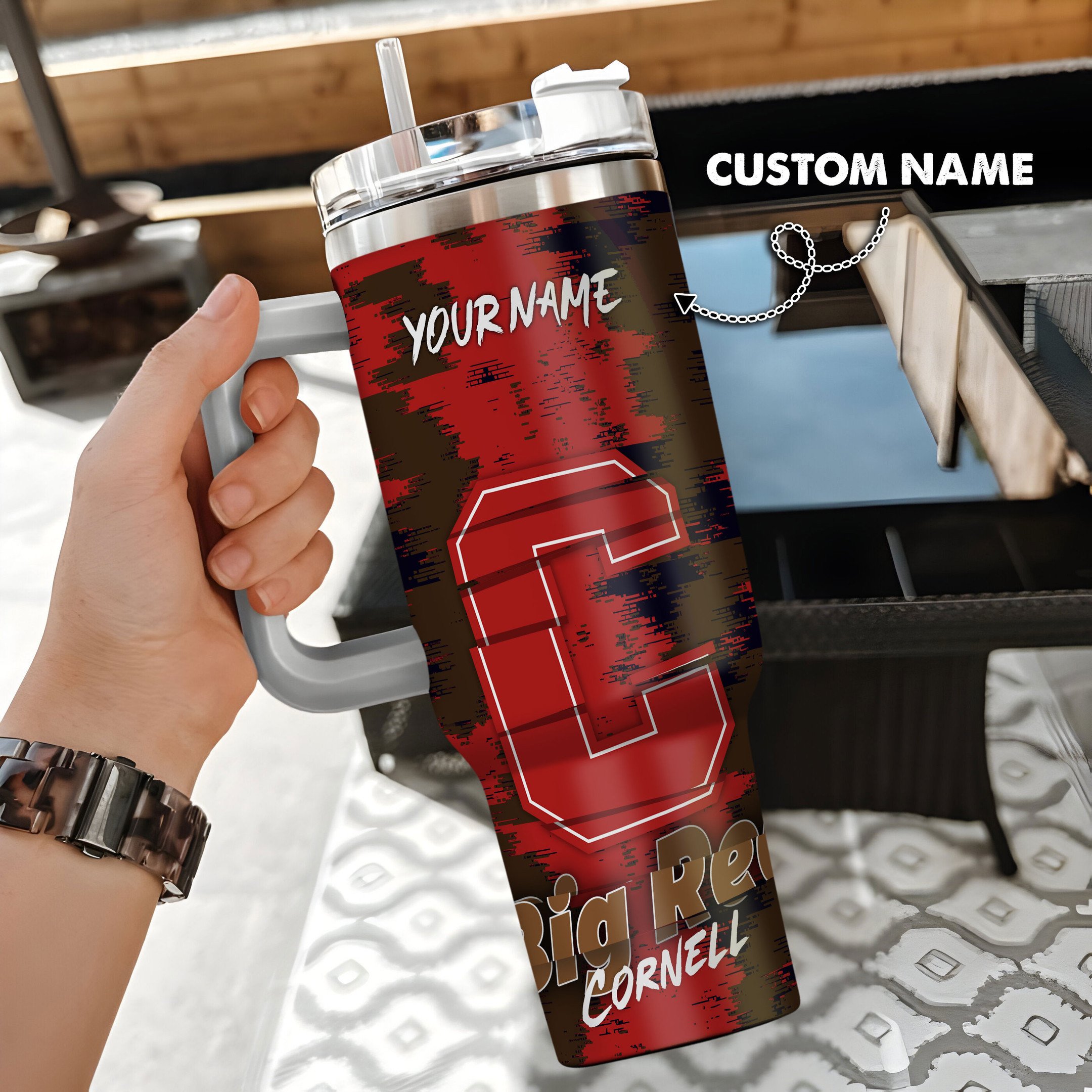 Cornell Big Red Stanley Tumbler Personalized Name St9543