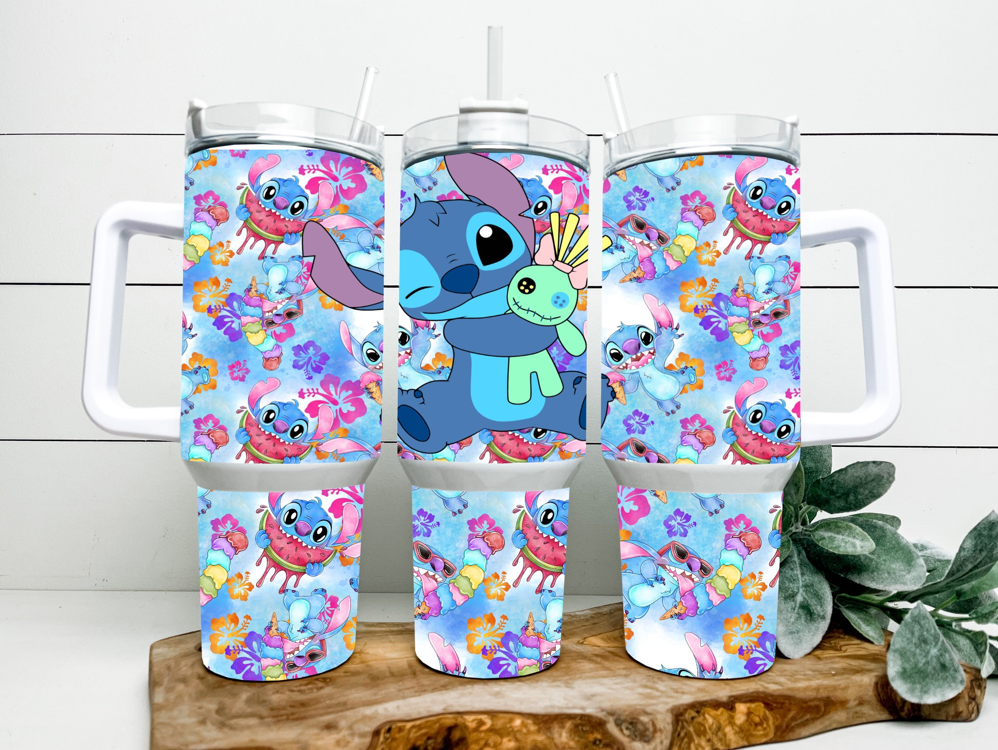 Cute Stitch Disney Cartoon Stanley Tumbler With Handle Personalized Name St7866