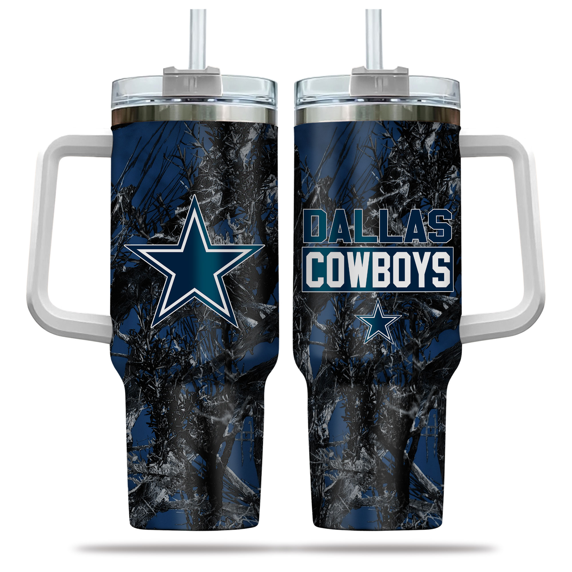 Dallas Cowboys NFL Hunting Stanley Tumbler With Handle Personalized Name St5716